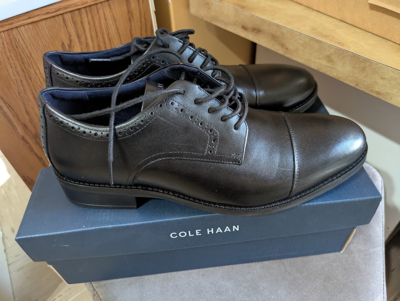 BRAND NEW Cole Haan Mens Grand+ Cap Toe Oxford Dress Shoes Sz 9