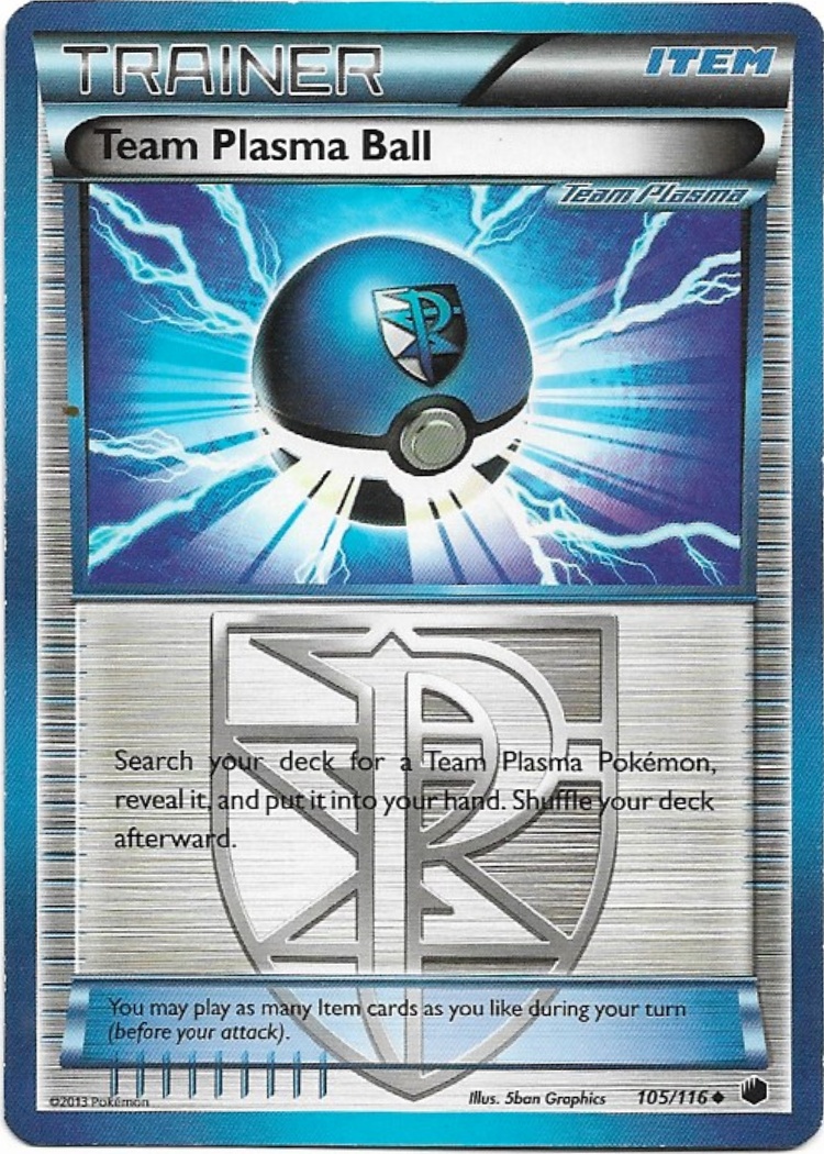 Pokemon Team Plasma Ball 105/116 Plasma Freeze LP