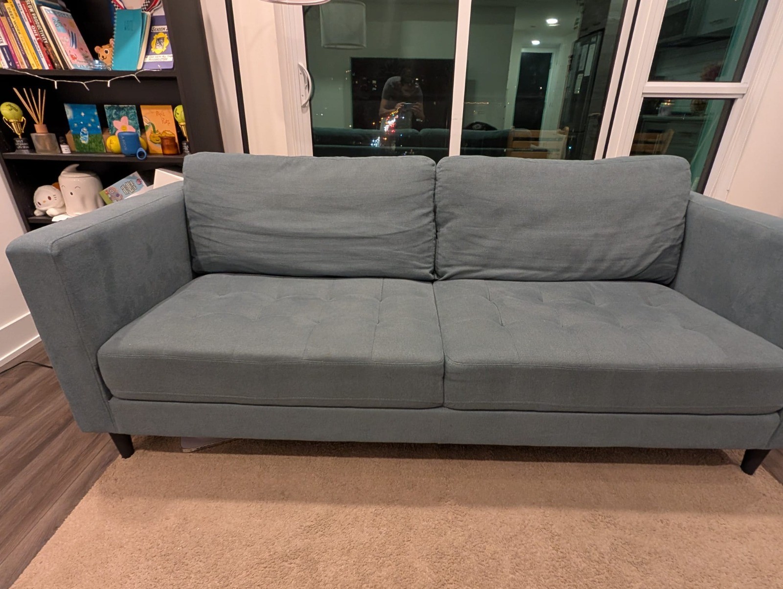 Teal Blue Sofa - photo 2