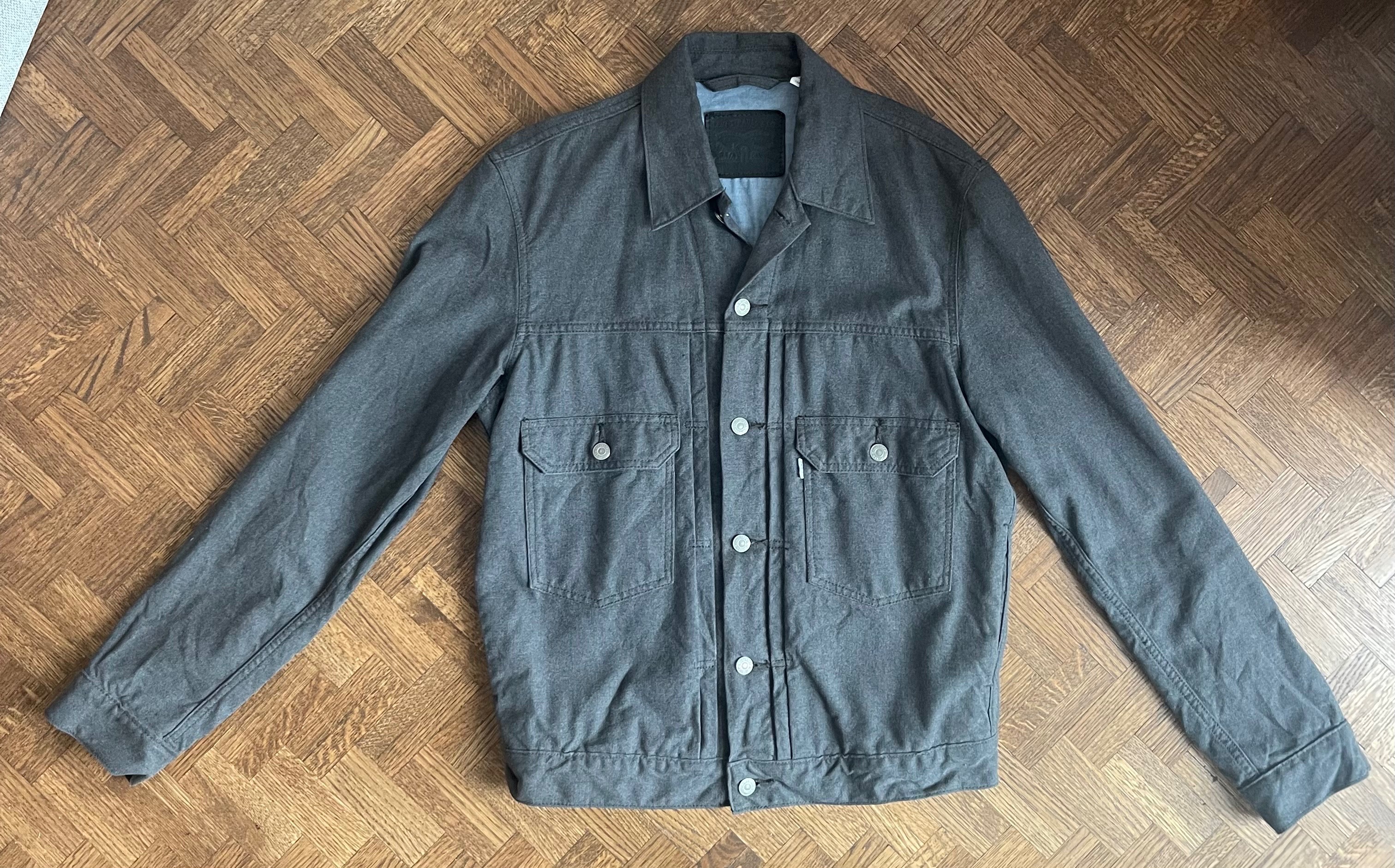 Levi's Charcoal Grey Twill Trucker Jacket (Medium)
