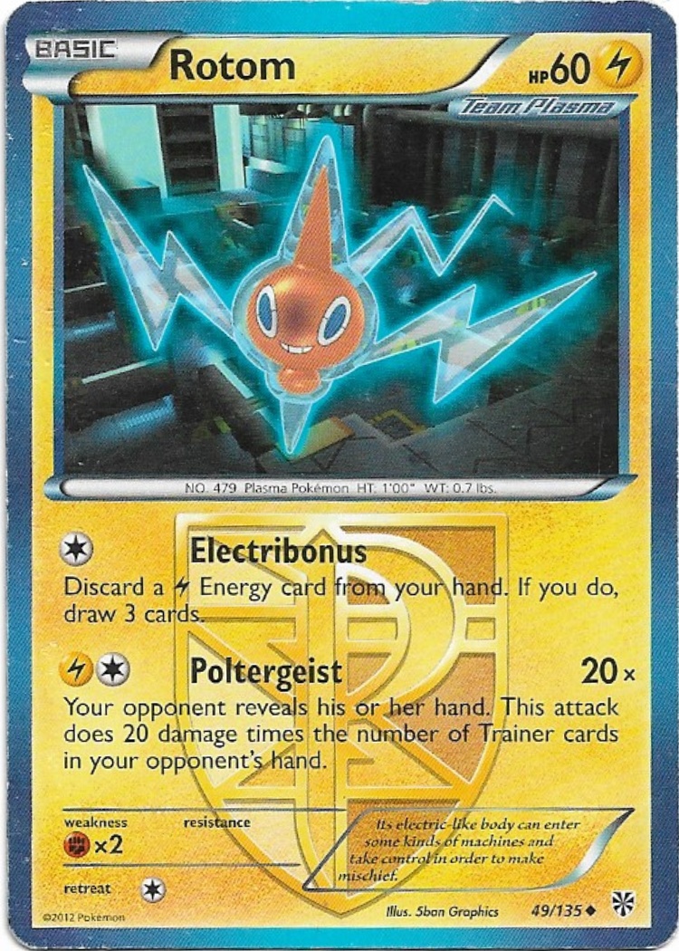 Pokemon Rotom 49/135 Plasma Storm MP