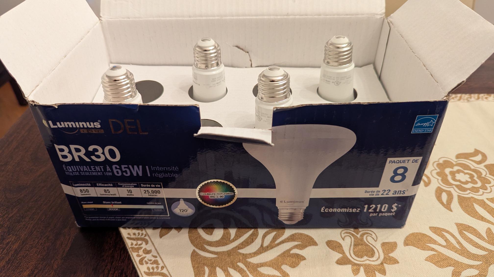 BR30 & BR40 LED Bulbs and Decorative Rings (Prices below)