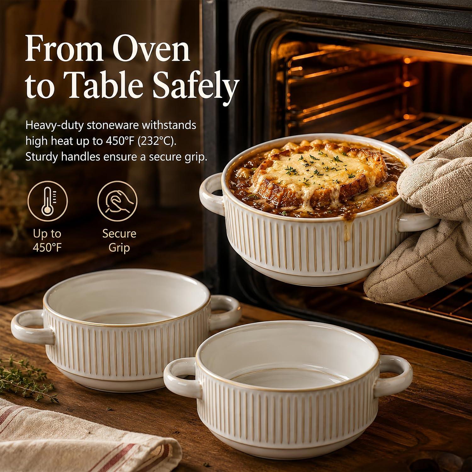 26 Oz Soup Bowls with Handles, Set of 4 - photo 5