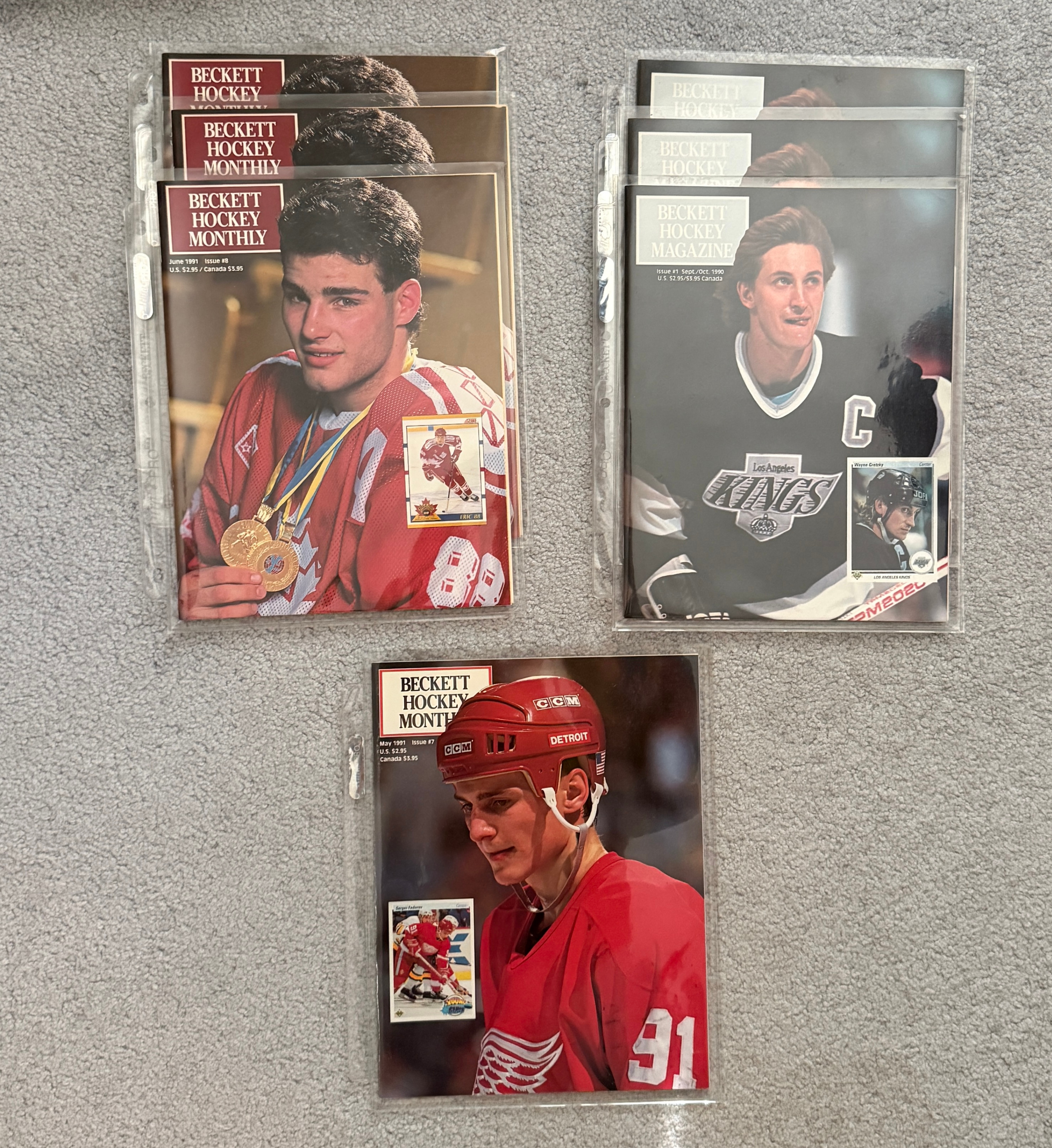 Beckett Hockey #1, #7 & #8 – Gretzky, Fedorov & Lindros