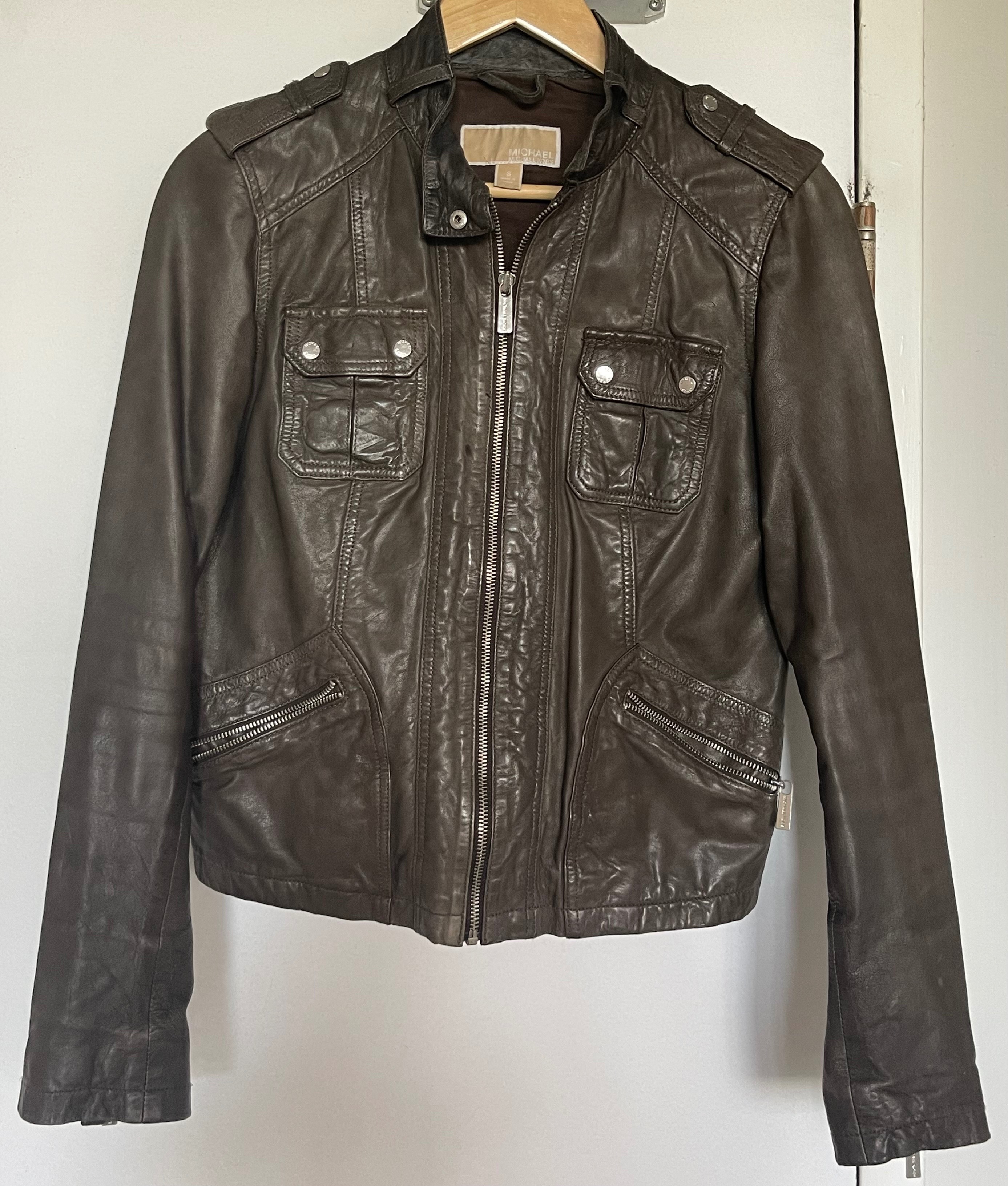 Michael Kors Real Leather Moto Jacket (Small)