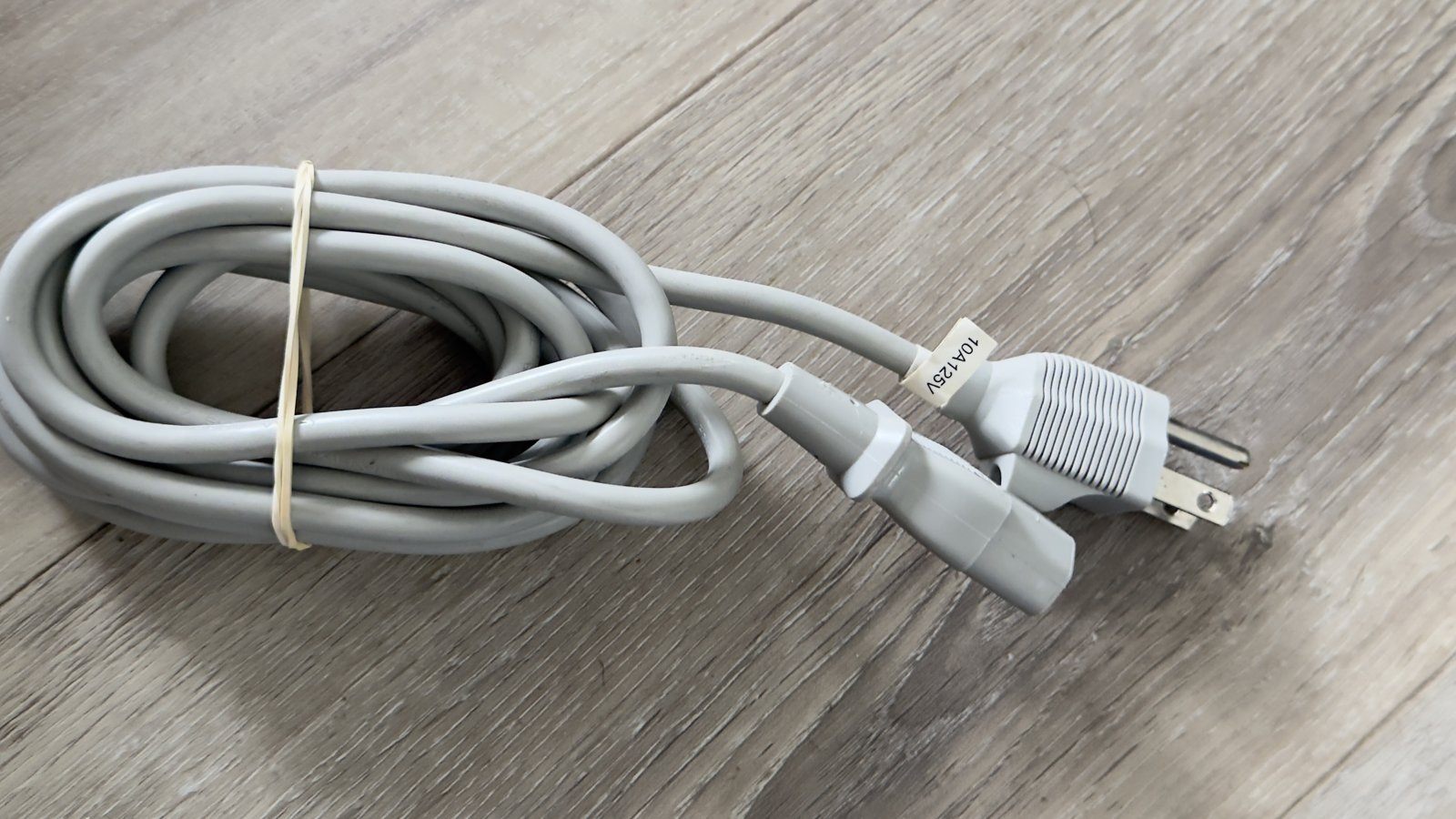 Grey Power Cord – 3-Prong to IEC C13 - photo 3