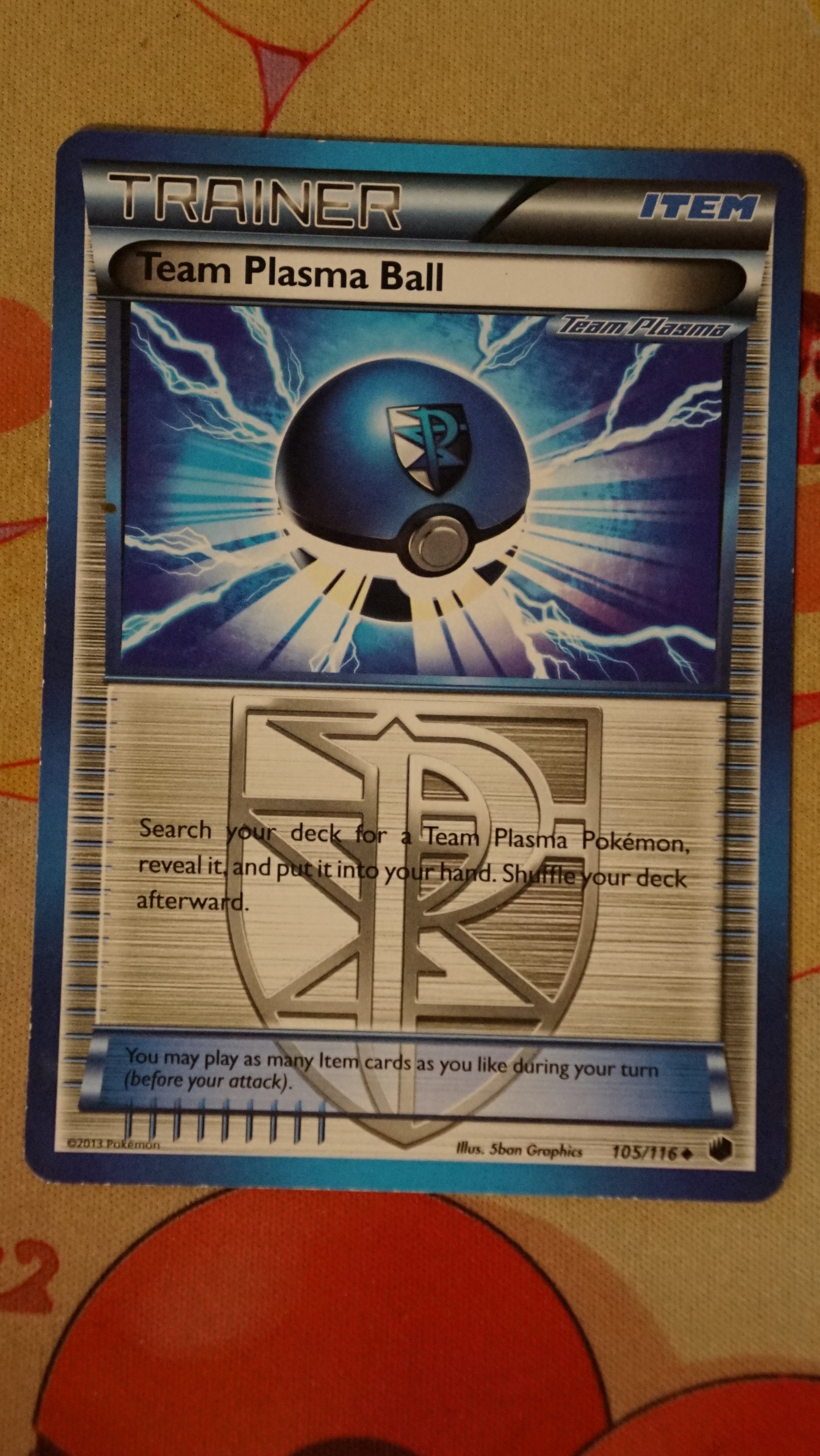 Pokemon Team Plasma Ball 105/116 Plasma Freeze LP - photo 3