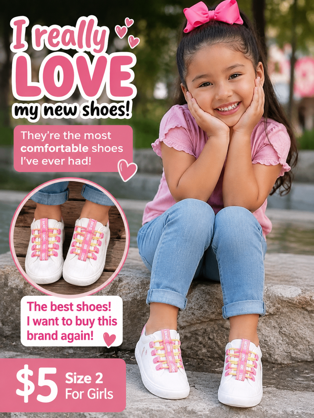 Cute DKNY Girls Shoes - Size 2 - Only $5
