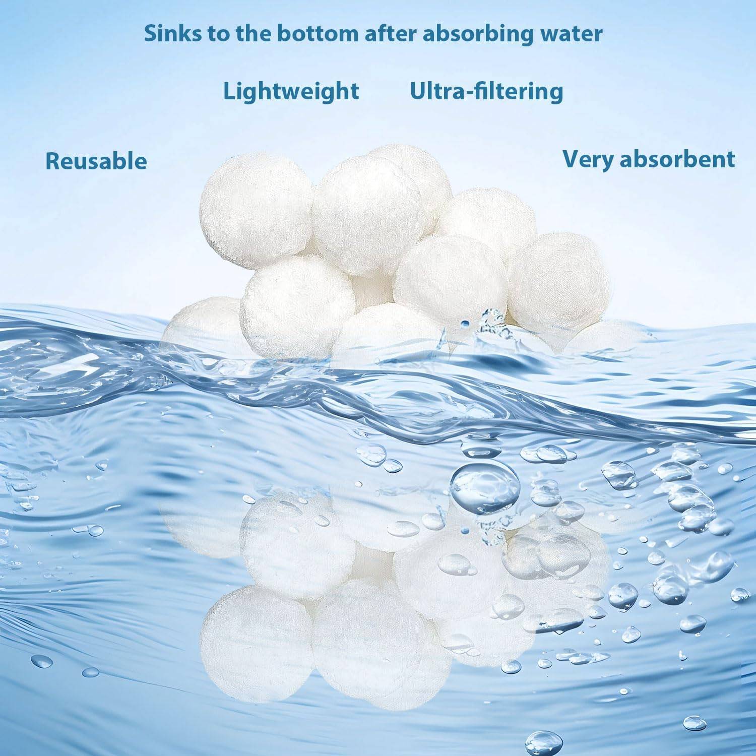 4 lbs Pool Filter Balls for Sand Filter – Reusable - photo 4