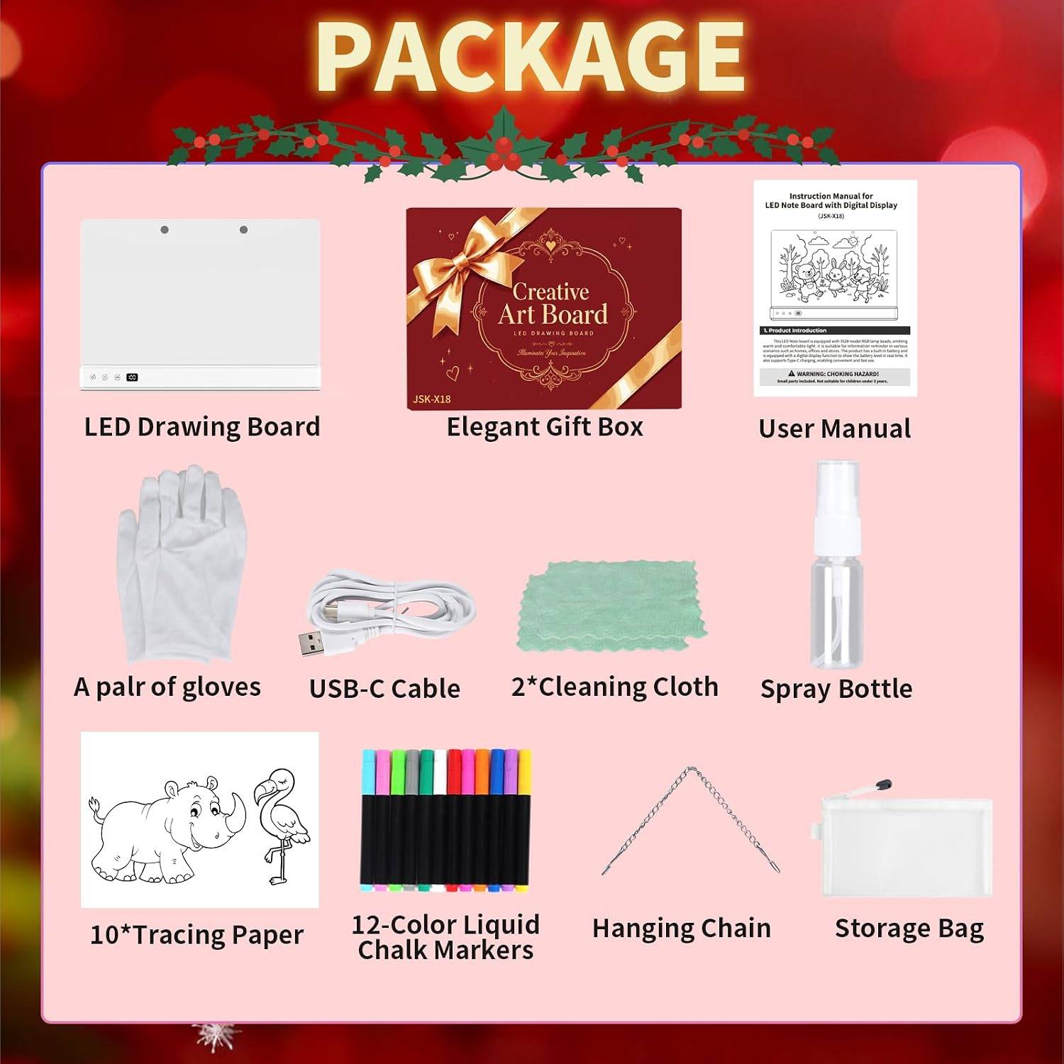LED Drawing Board for Kids, Rechargeable - photo 2