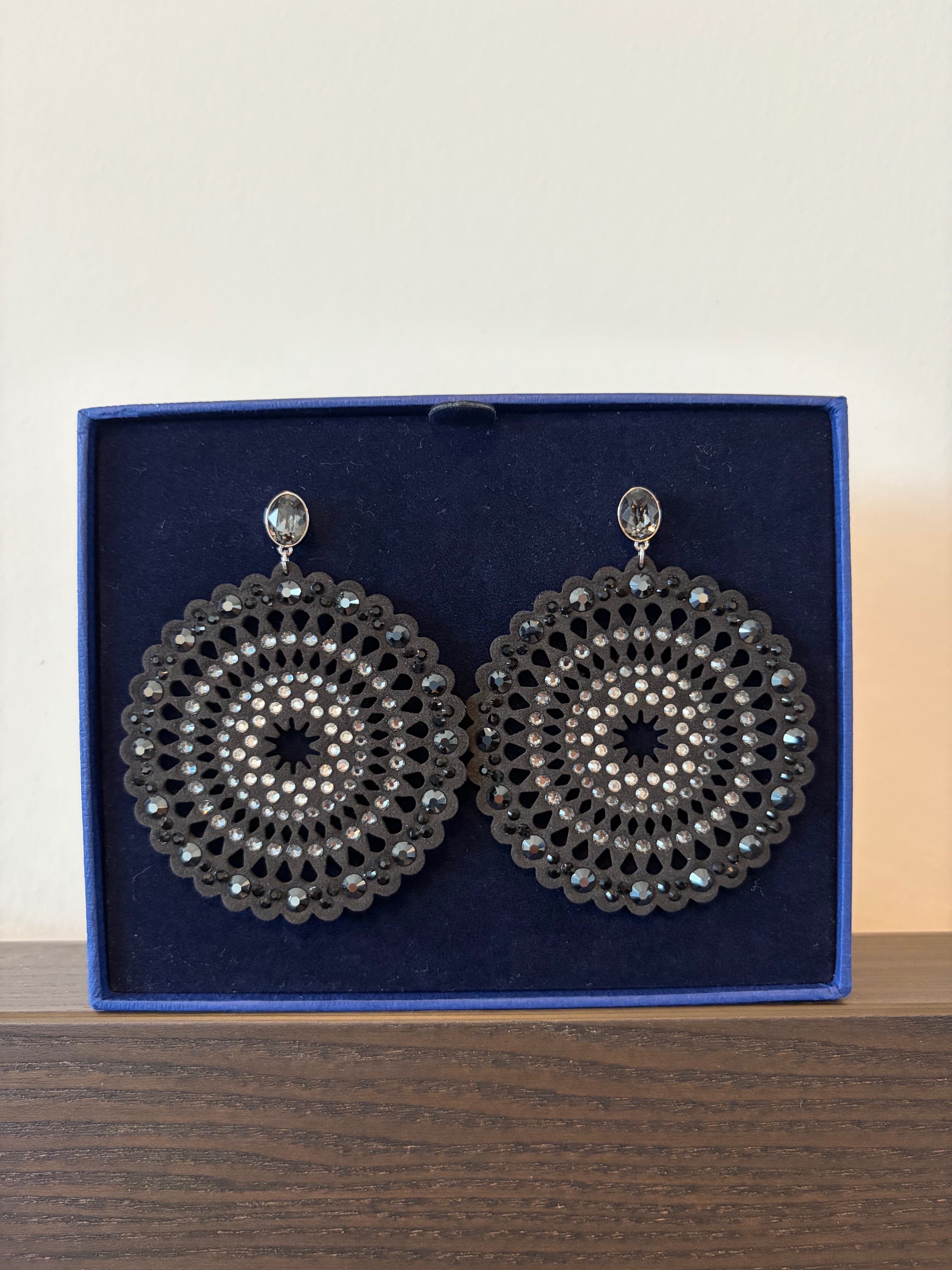 Swarovski Suede Crystal Statement Earrings - photo 2