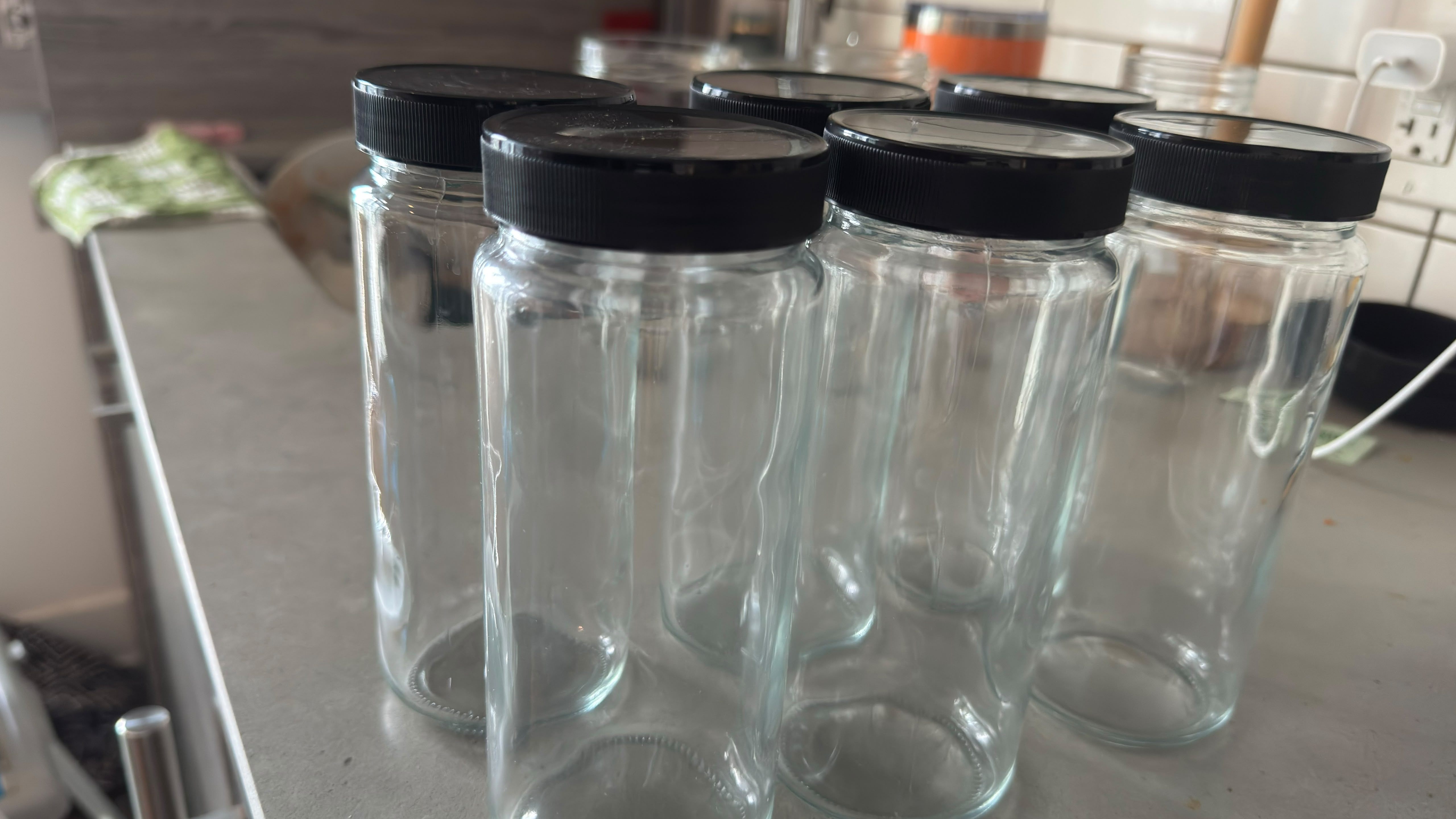 Set of 6 Glass Jars