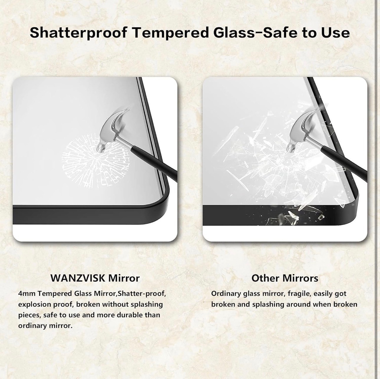 30x40" Framed Mirror Hangs Horizontally or Vertically - photo 5