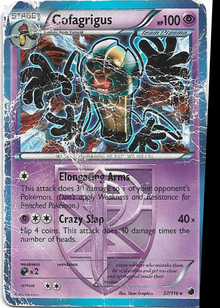 Pokemon Cofagrigus 57/116 Plasma Freeze DMG