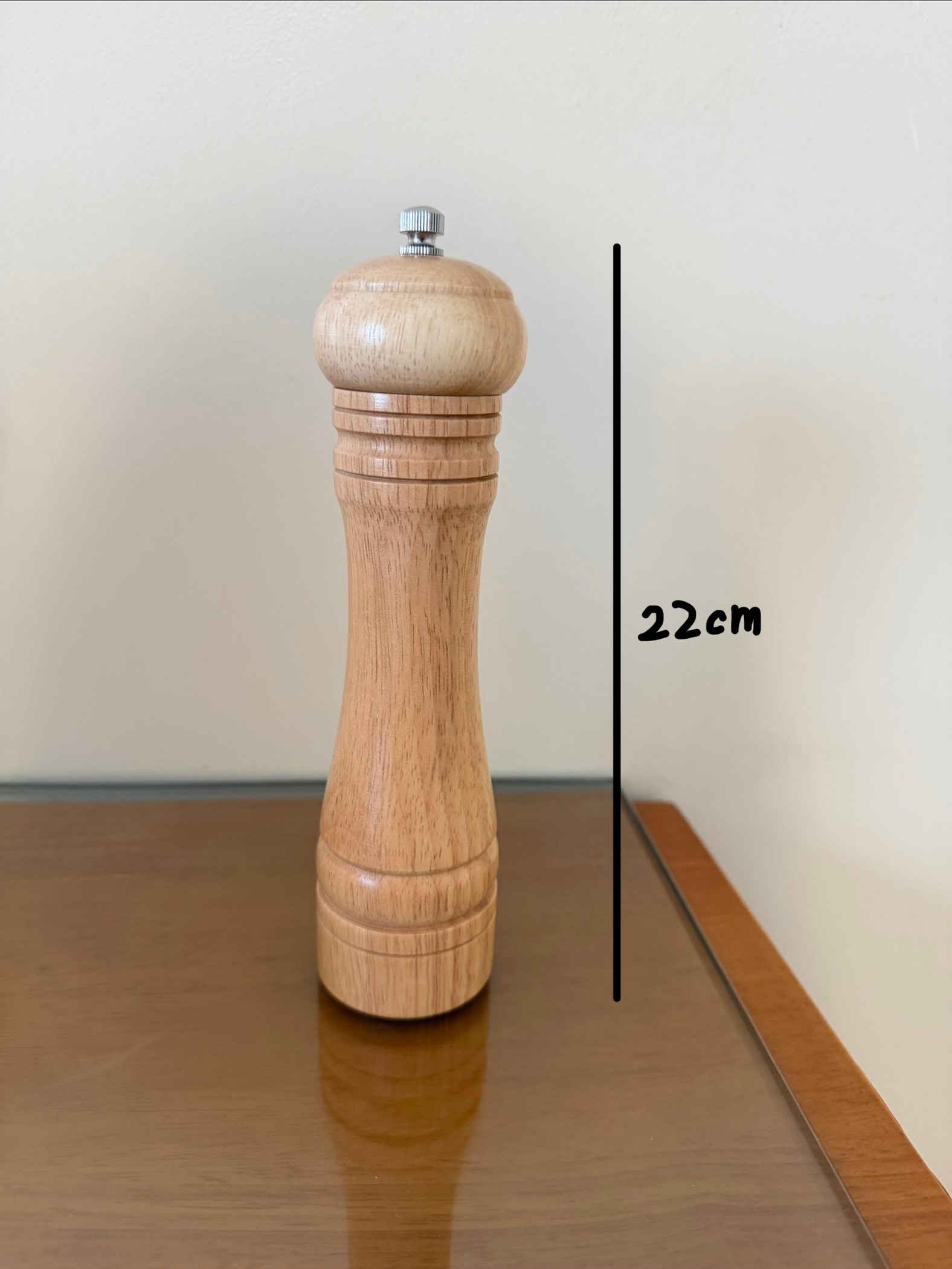 Ulalaza Wooden Salt & Pepper Mill – Adjustable Ceramic Grinder - photo 3