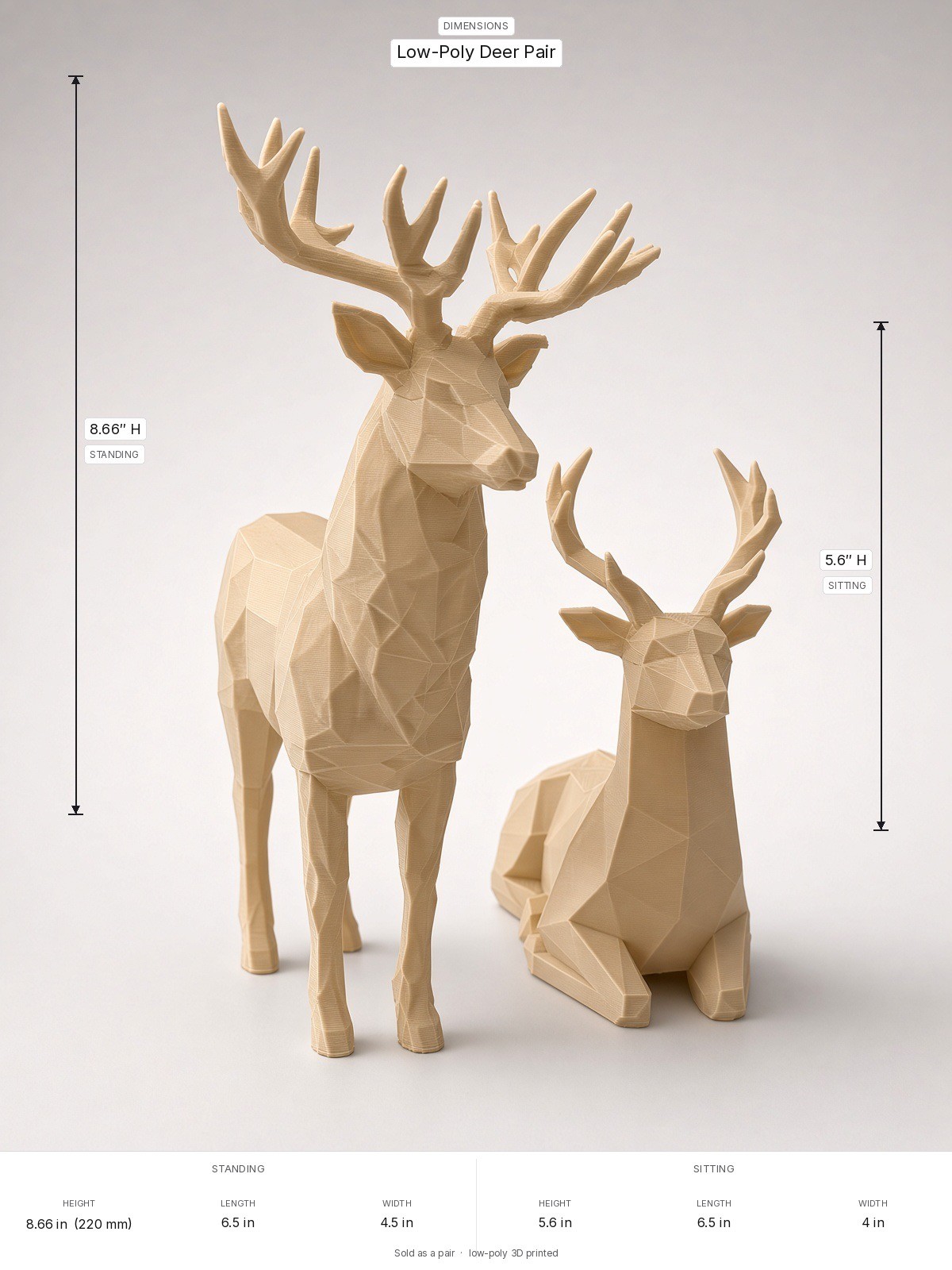 Sitting Deer, 3D Printed - photo 5