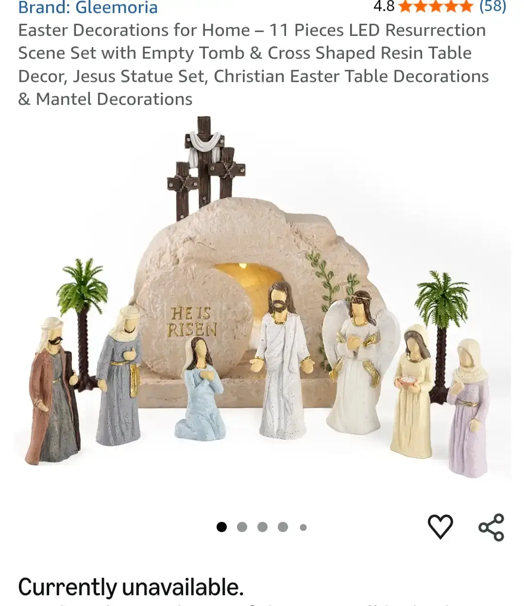 Gleemoria 11-Piece Easter Resurrection Scene Set
