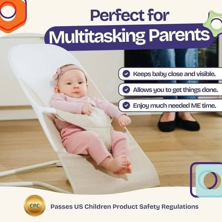 New ComfyBumpy Ergonomic Baby Bouncer Chair, Adjustable Height - photo 3