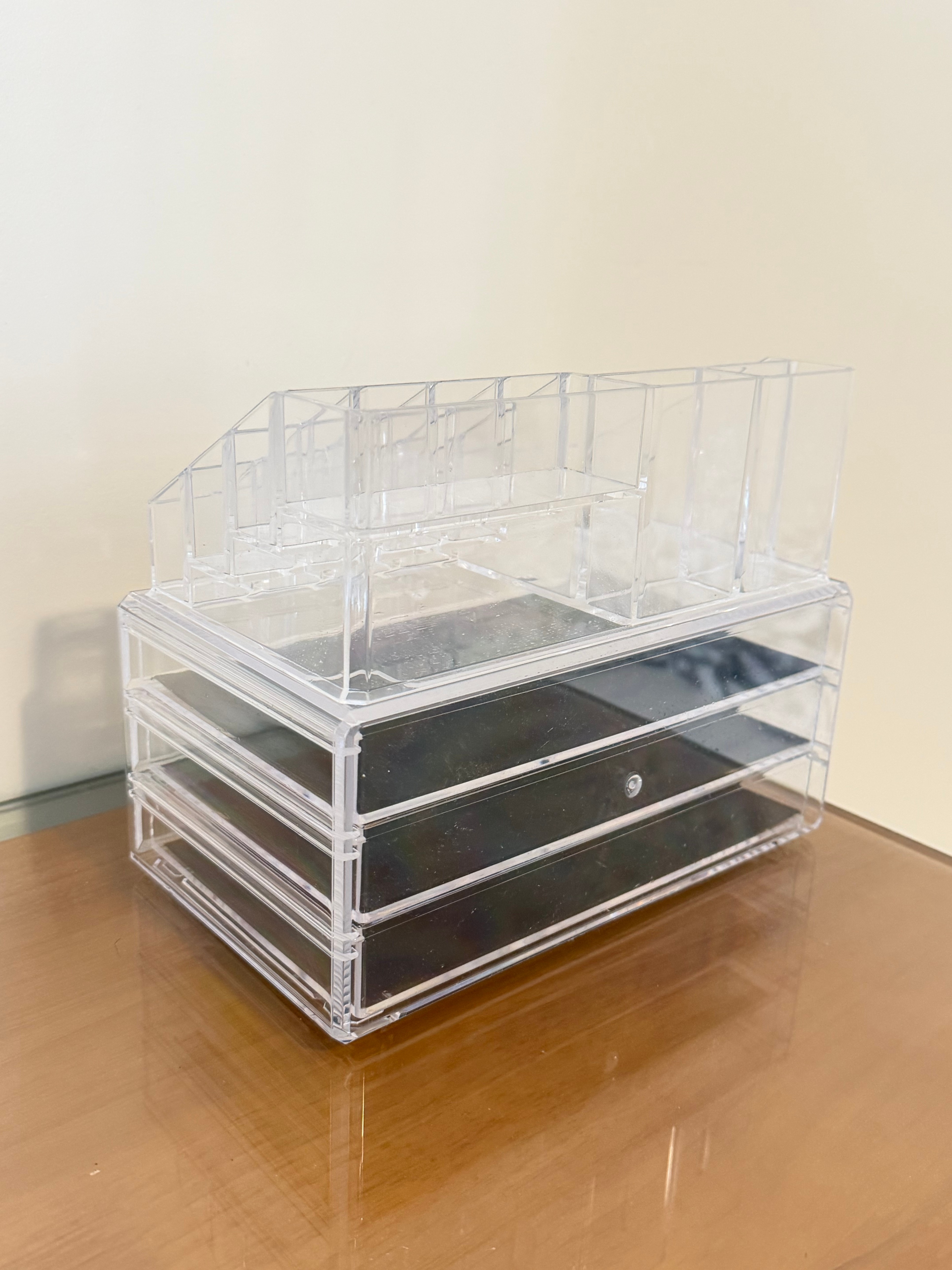 Clear Acrylic Makeup Organizer with 3 Drawers - photo 5