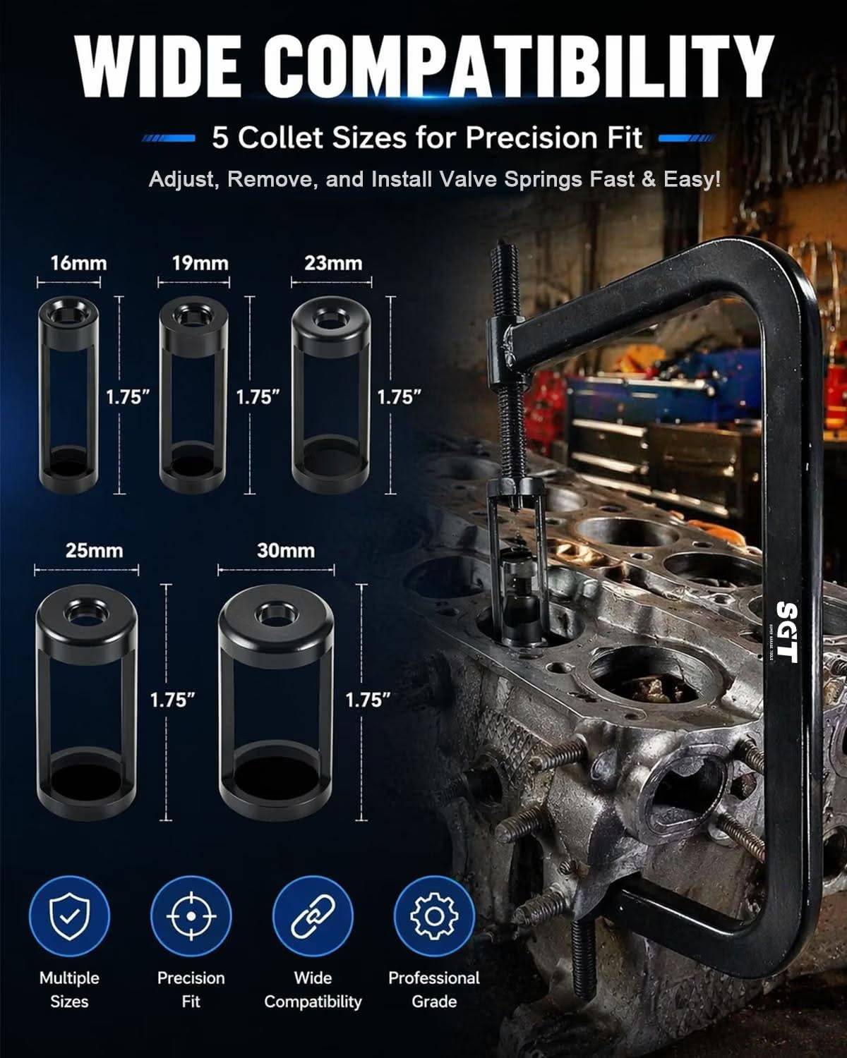 15-Piece Valve Spring Compressor Tool Kit - photo 3