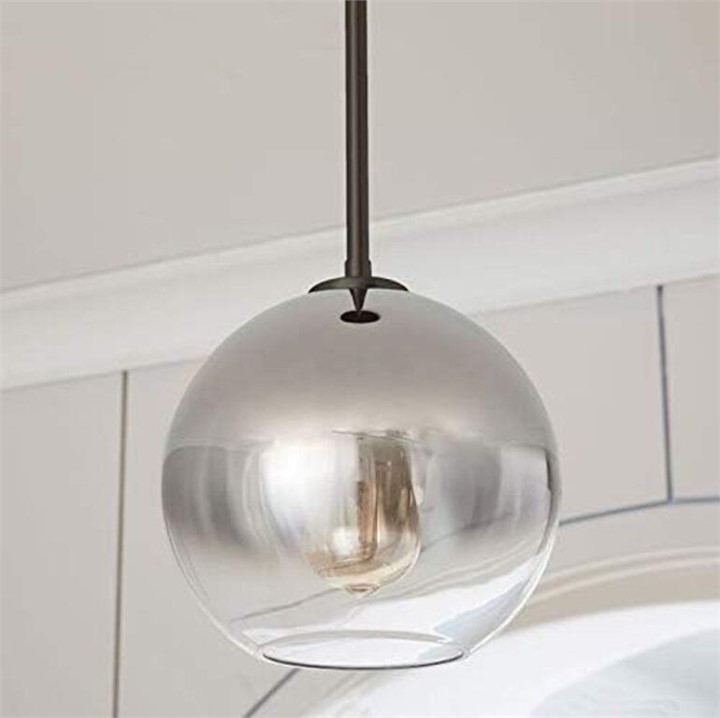 Gradient Silver Globe Pendant Light 30cm – Excellent Condition - photo 3