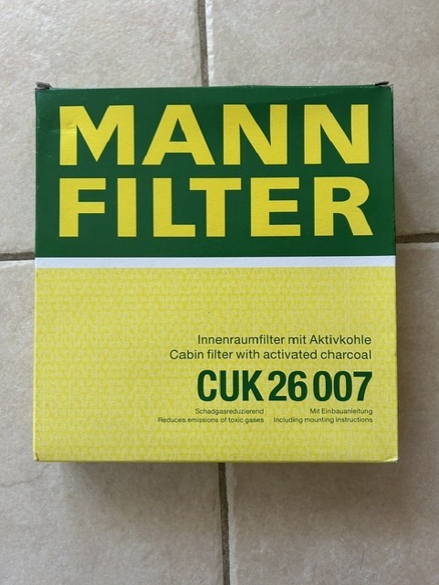 MANN CUK26007 Cabin air filter