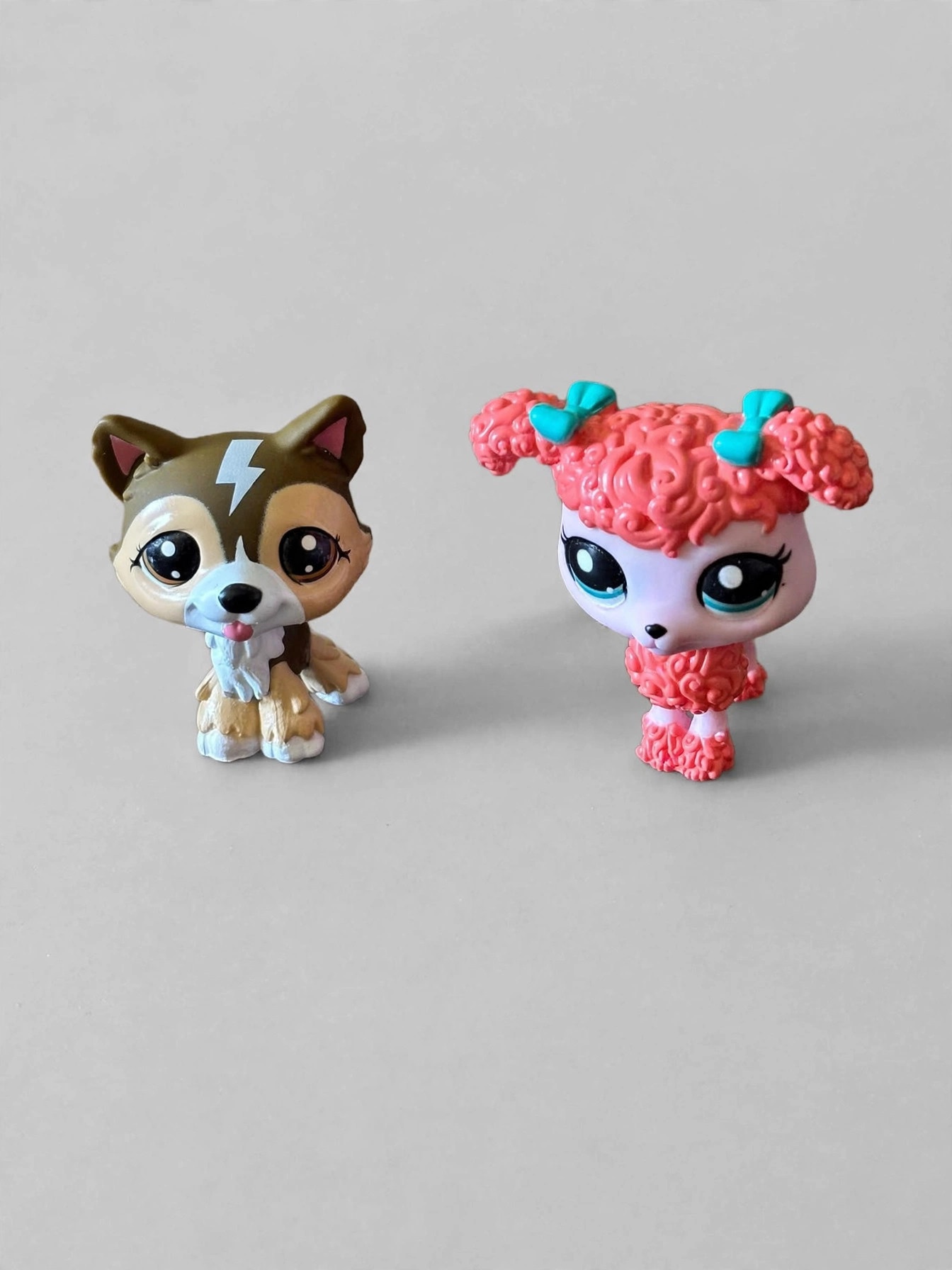 Littlest Pet Shop Husky and Poodle Figures LPS Lot