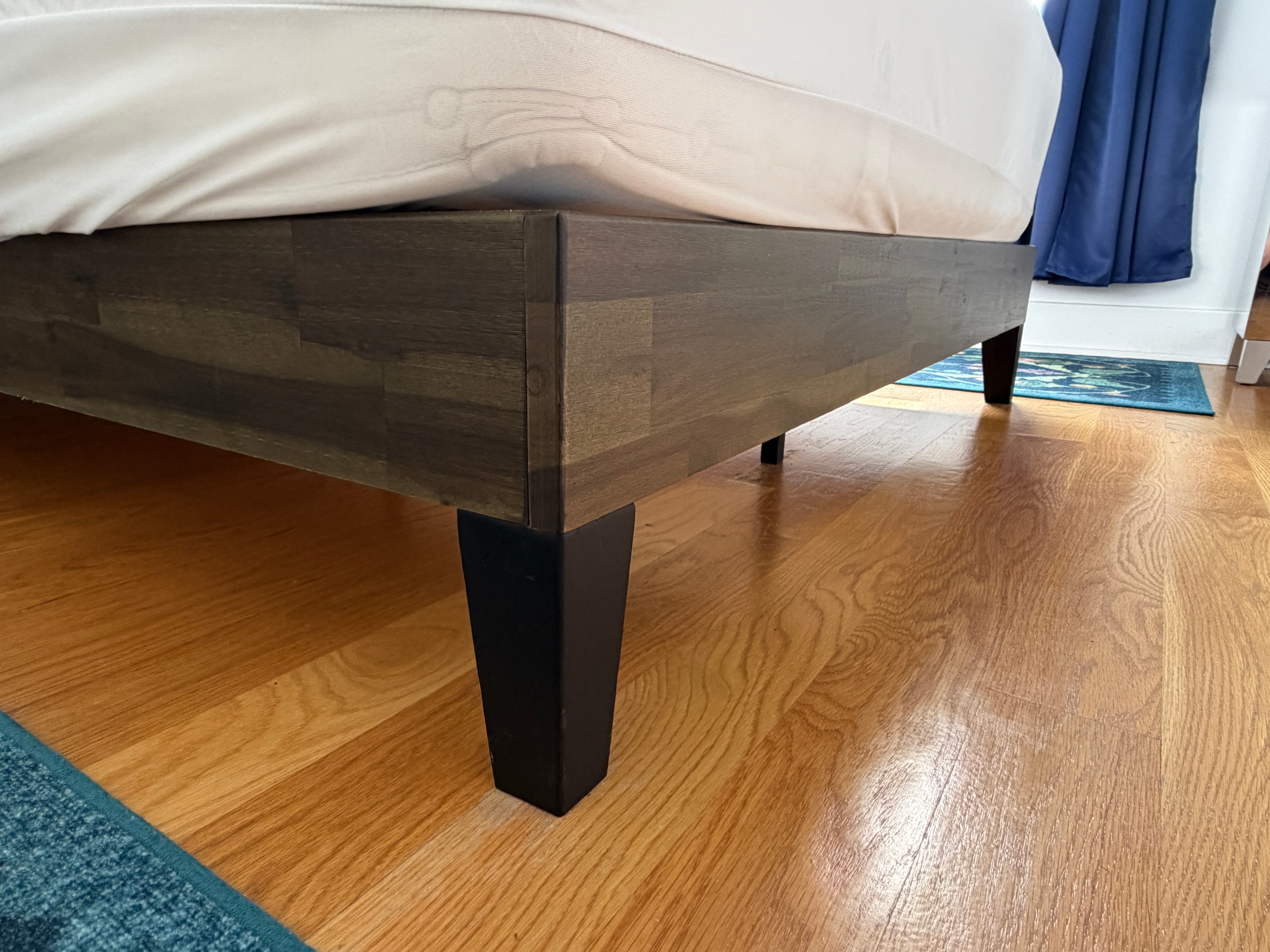 Queen Size Bed with Slat Style Frame and King Koil Mattress - photo 5