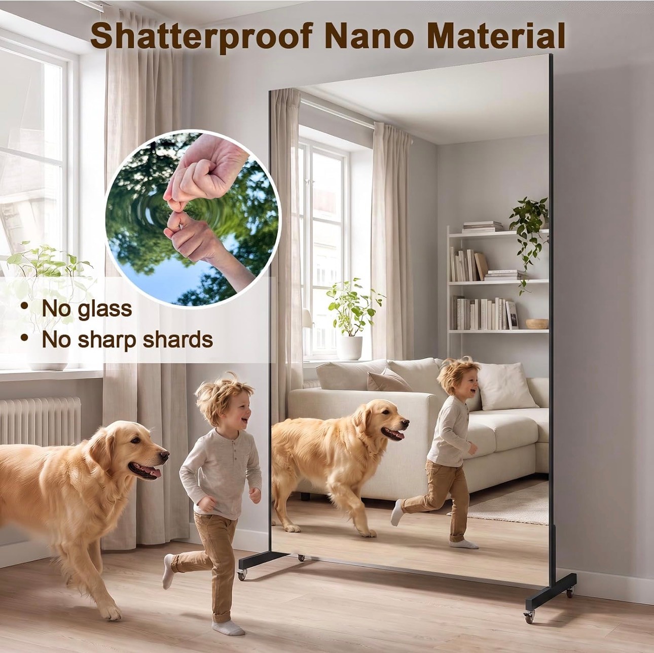 NEW: NanoMirror Non-Glass Ultra-Light 67x40" Unbreakable 360° - photo 4