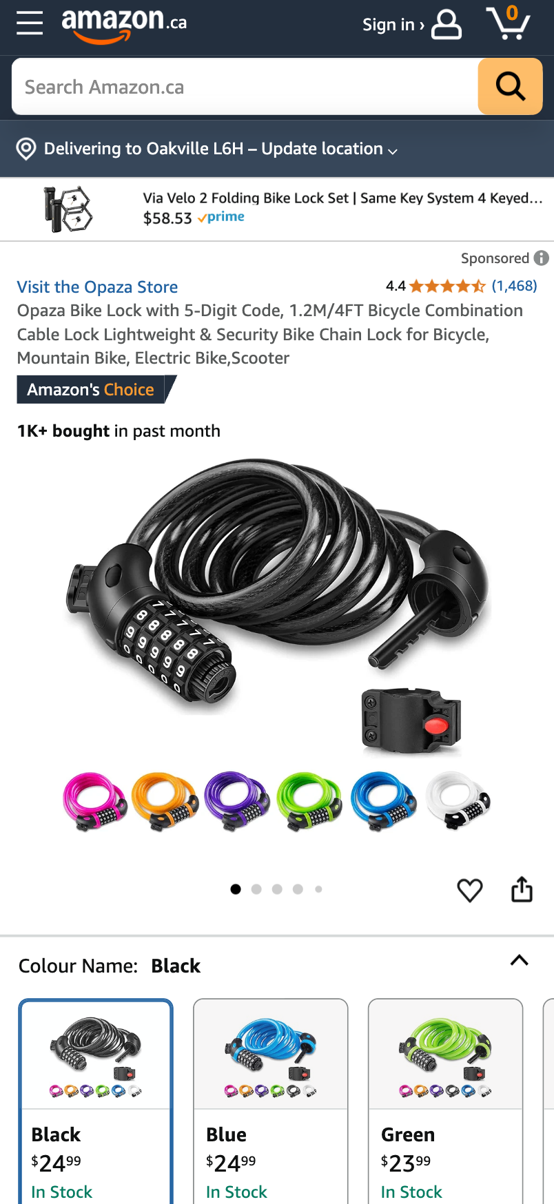 Brand New Bike Cable Combination Lock / Bike Lock