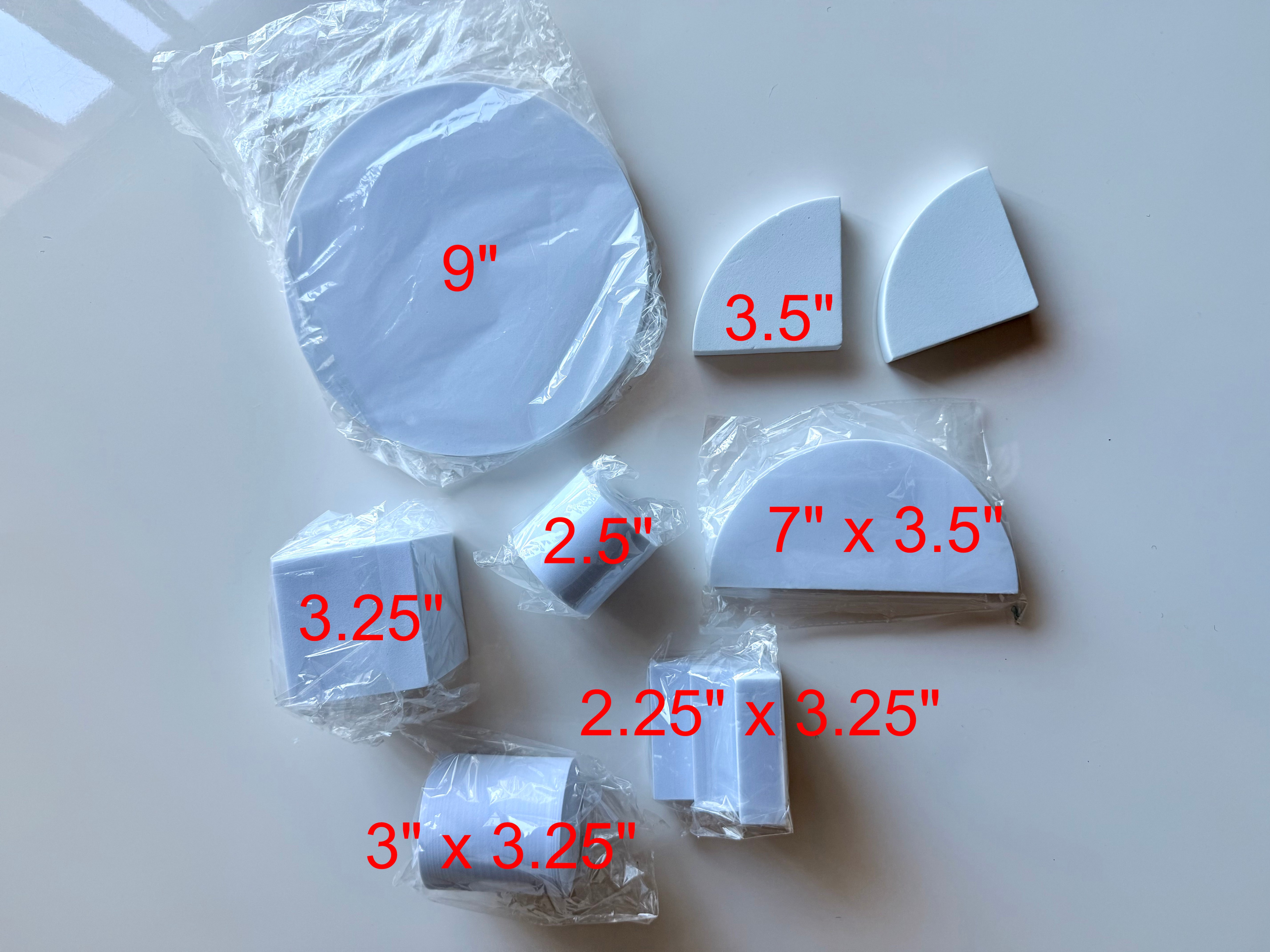 EVA Foam Product Photography Display Props Set - 8pcs - photo 2