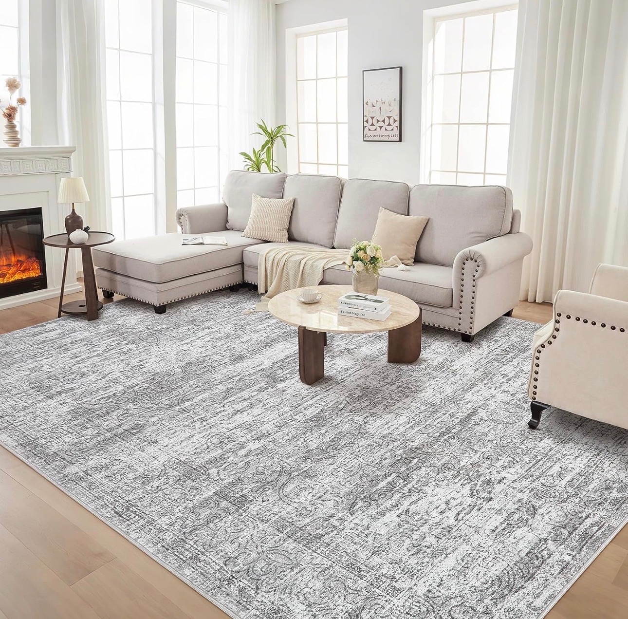 Area Rug 10x14ft Abstract Large Soft Indoor Washable Modern L PI