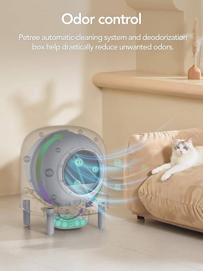 Petree 100% Safe Self Cleaning Cat Litter Box - photo 3