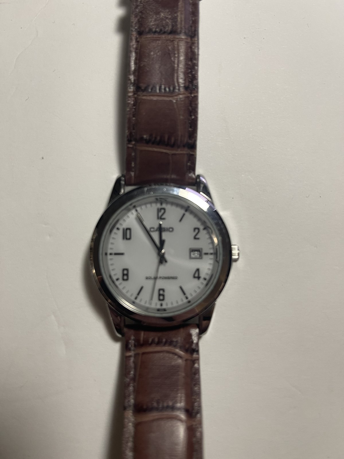 Casio MTP-VS01 Solar Powered Men's Watch - White Dial, Date - photo 2