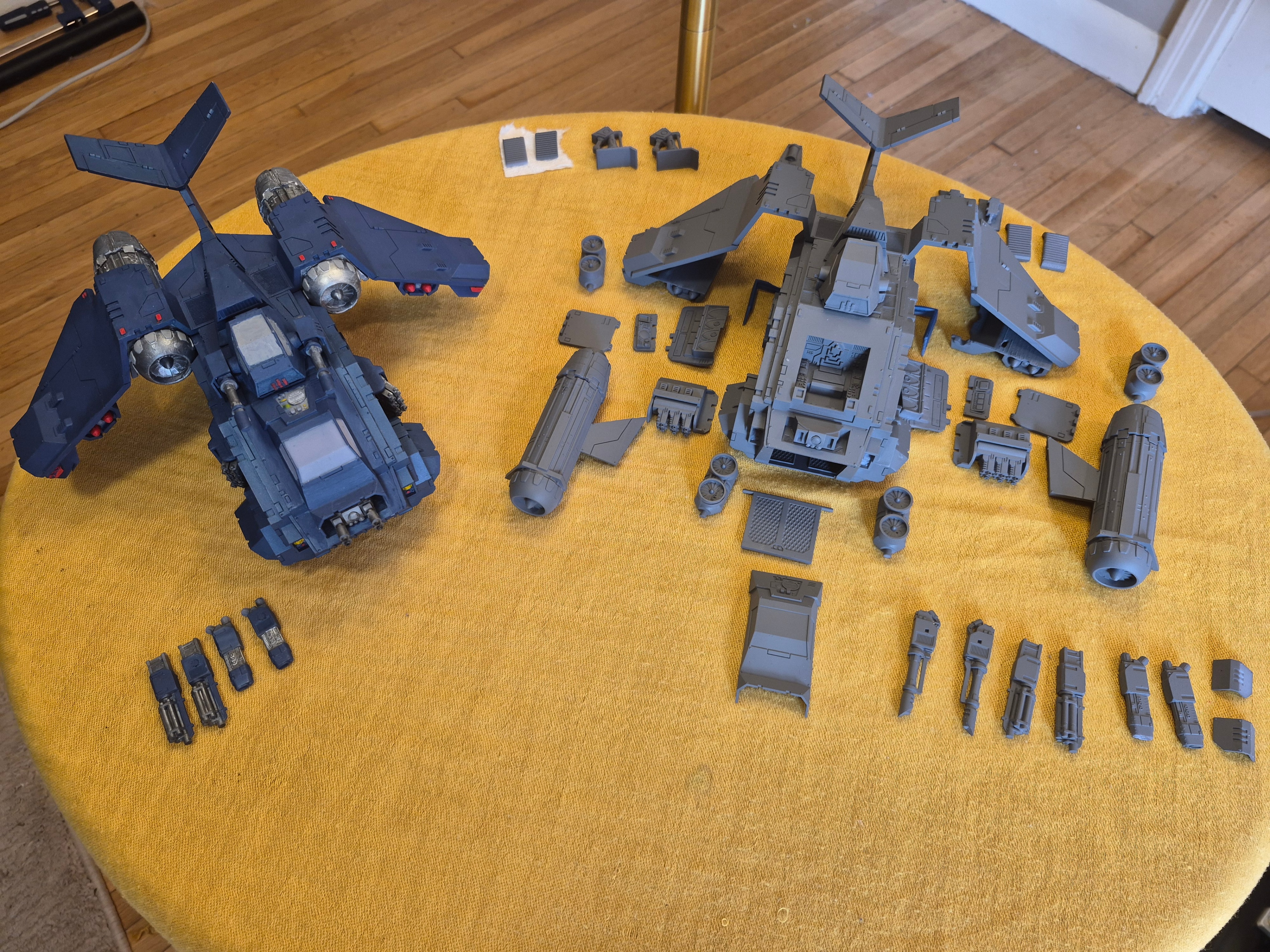 WH 40K compatible Jet. "Storm-x"-style proxy. Primed