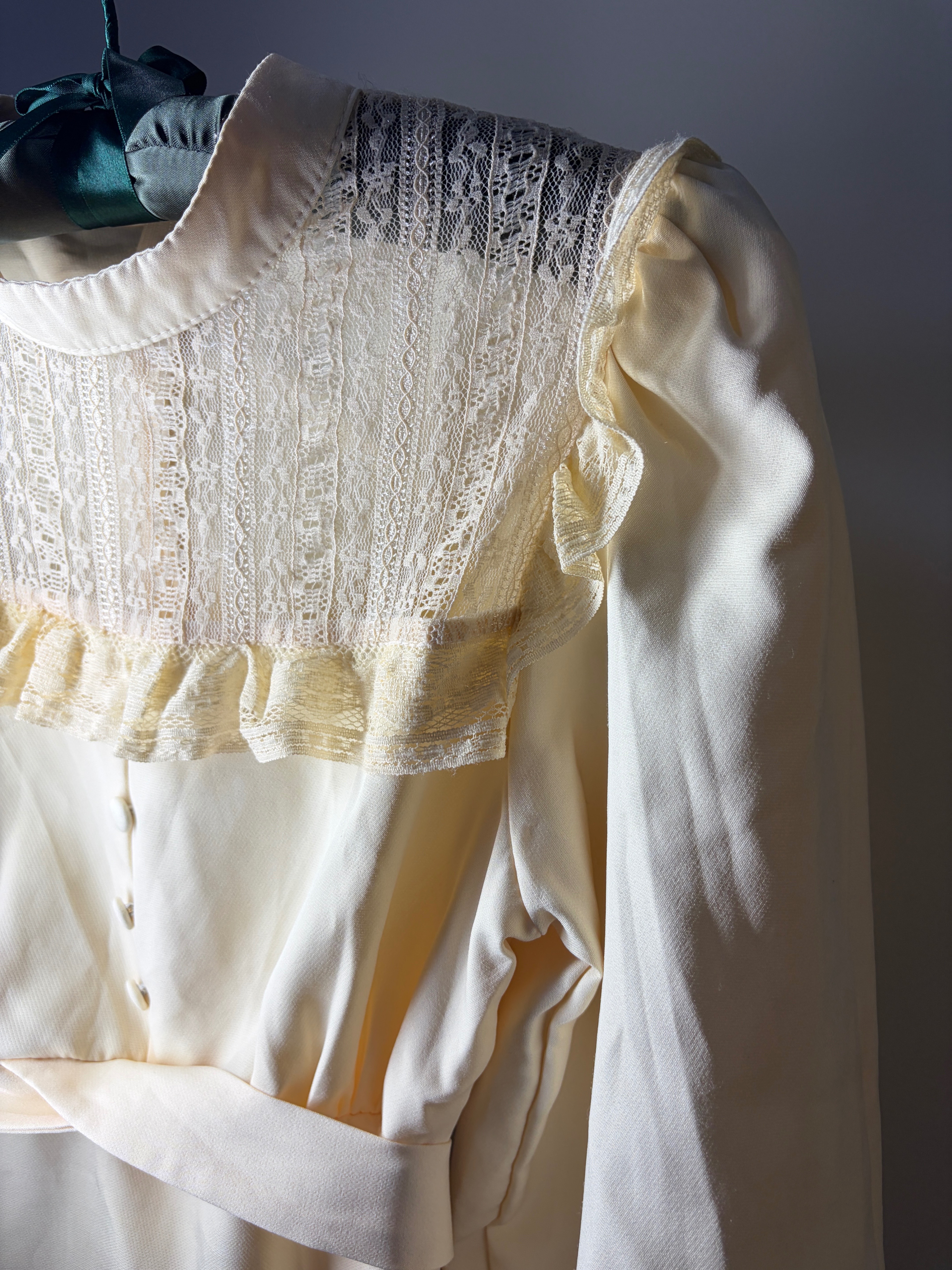 Vintage Yellow Lace Prairie Dress | Romantic Cottagecore - photo 3