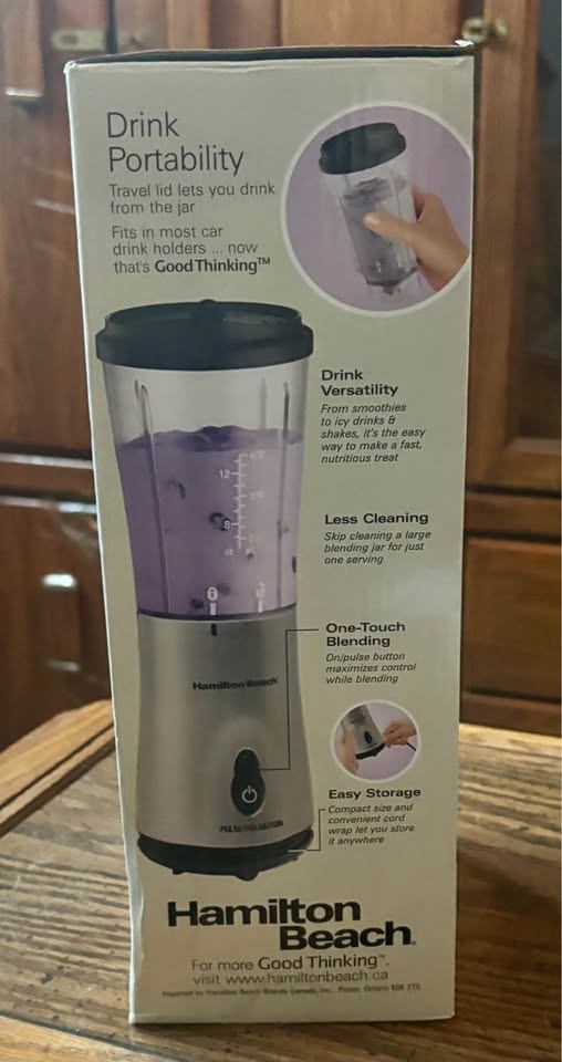 BNIB Hamilton Beach Single Serve Blender w/Travel Lid - photo 2