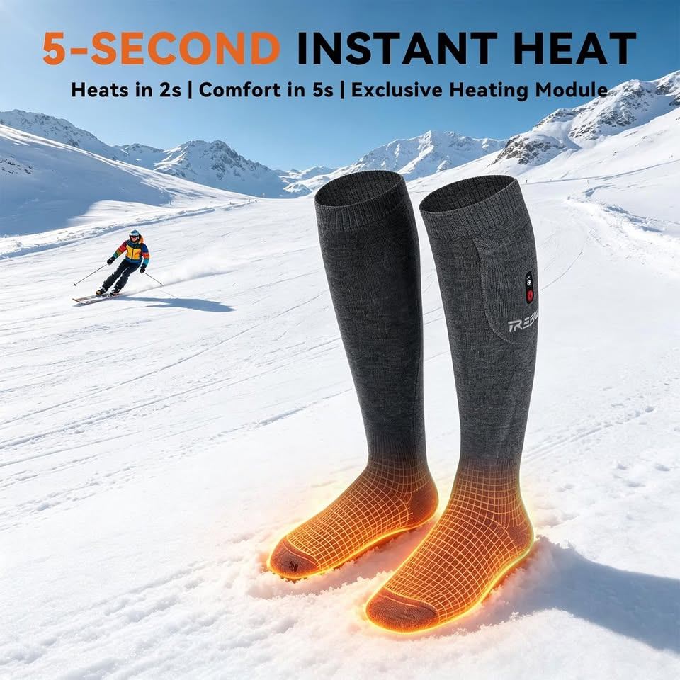 FREEHILL 7.4V Ultimate Wool Heated Socks for Men Women/16H Bat - photo 2