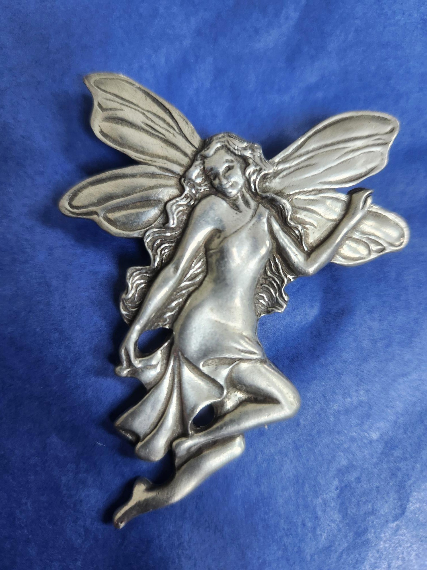 Vintage 1987 "Seagull Pewter Canada" Fairy / Angel Pin Brooch