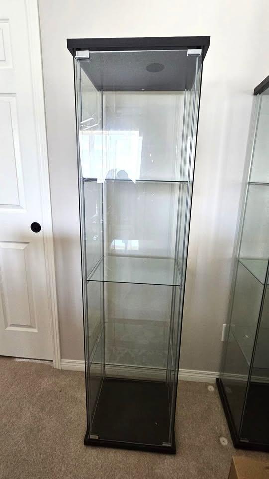 IKEA DETOLF Glass Display Cabinets - Black-Brown - photo 2