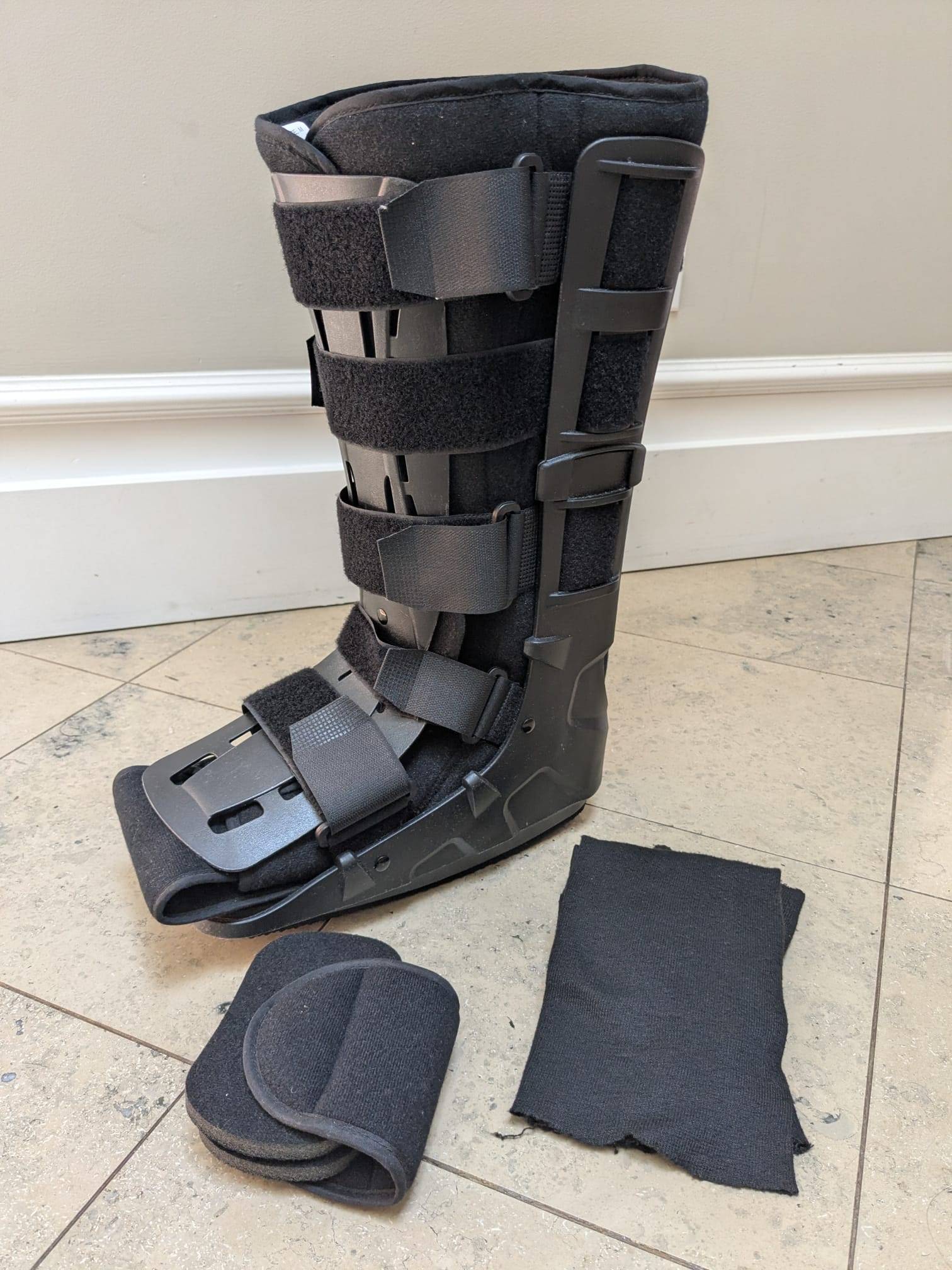 Black Walking Boot