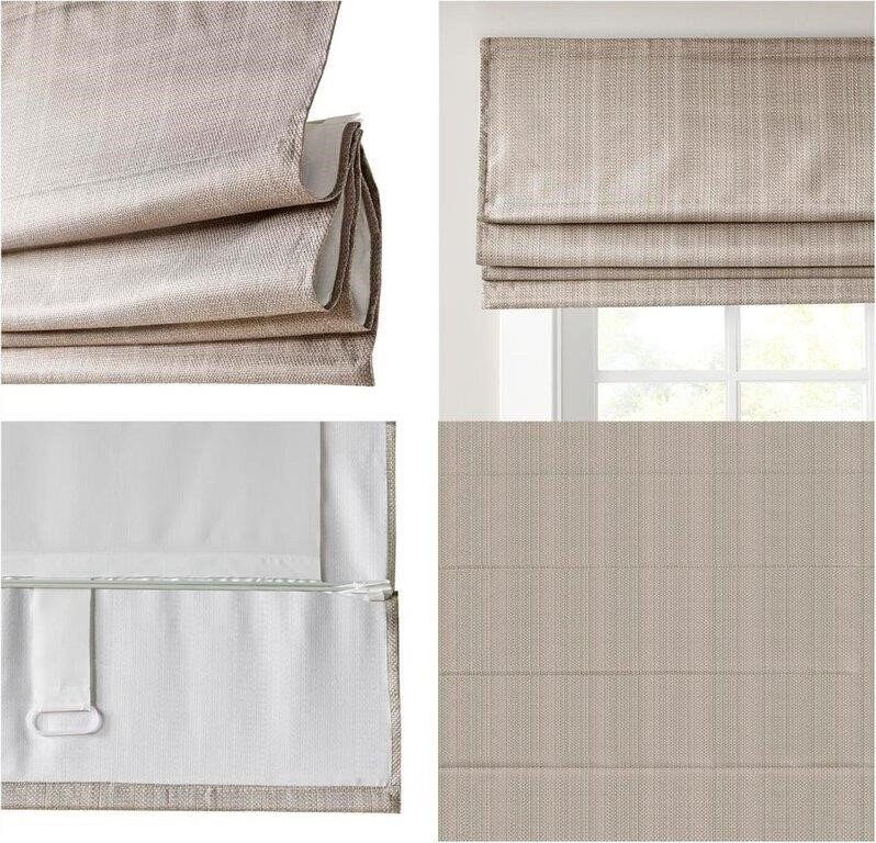NEW Madison Park Roman Shade, Darkening Blind Cordless 29"x64" - photo 3