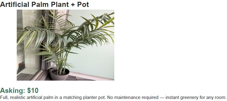 Artificial Palm Plant with Pot
