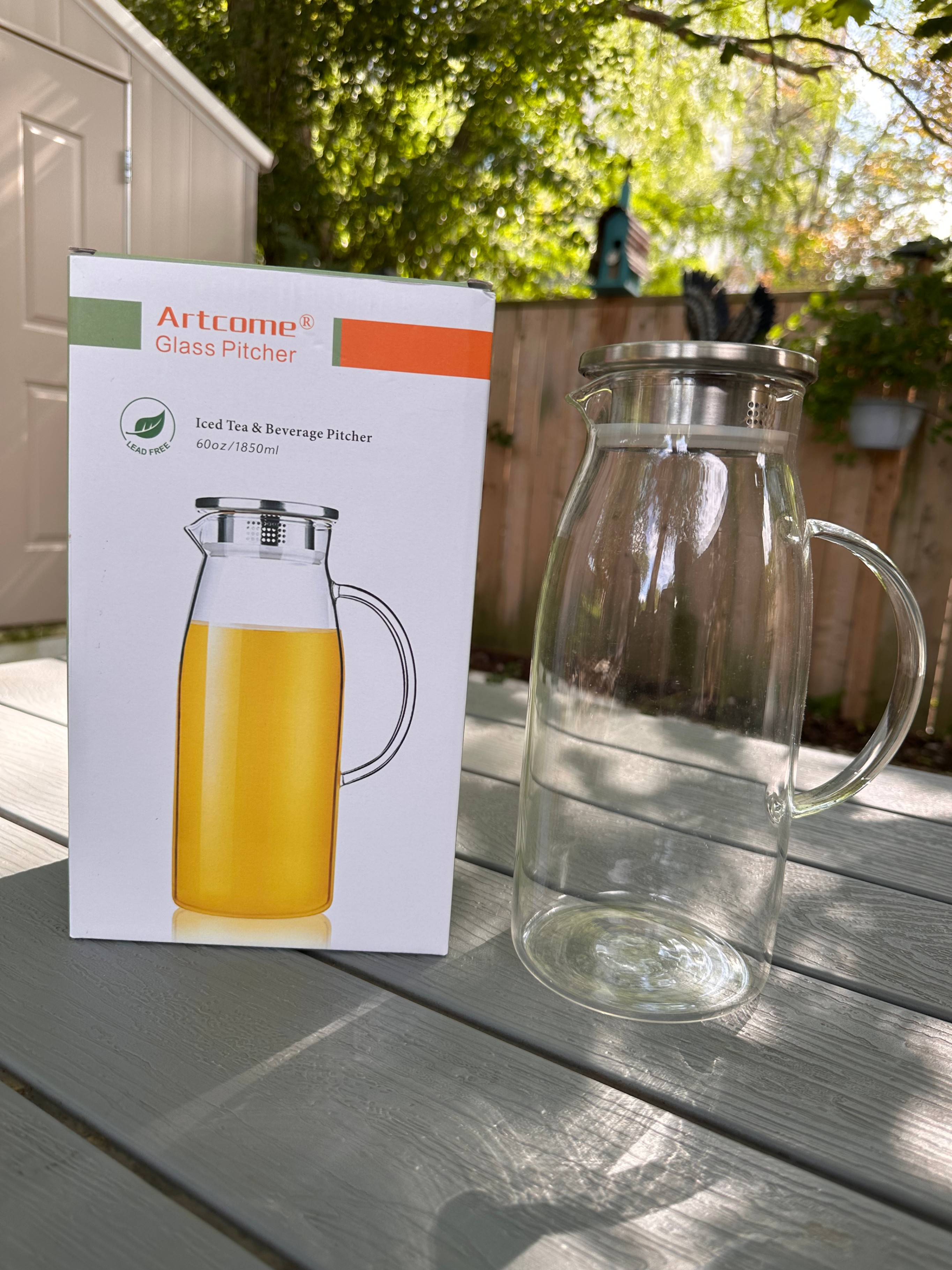 Like New • 60oz • Borosil Glass Pitcher • Stainless Steel Lid