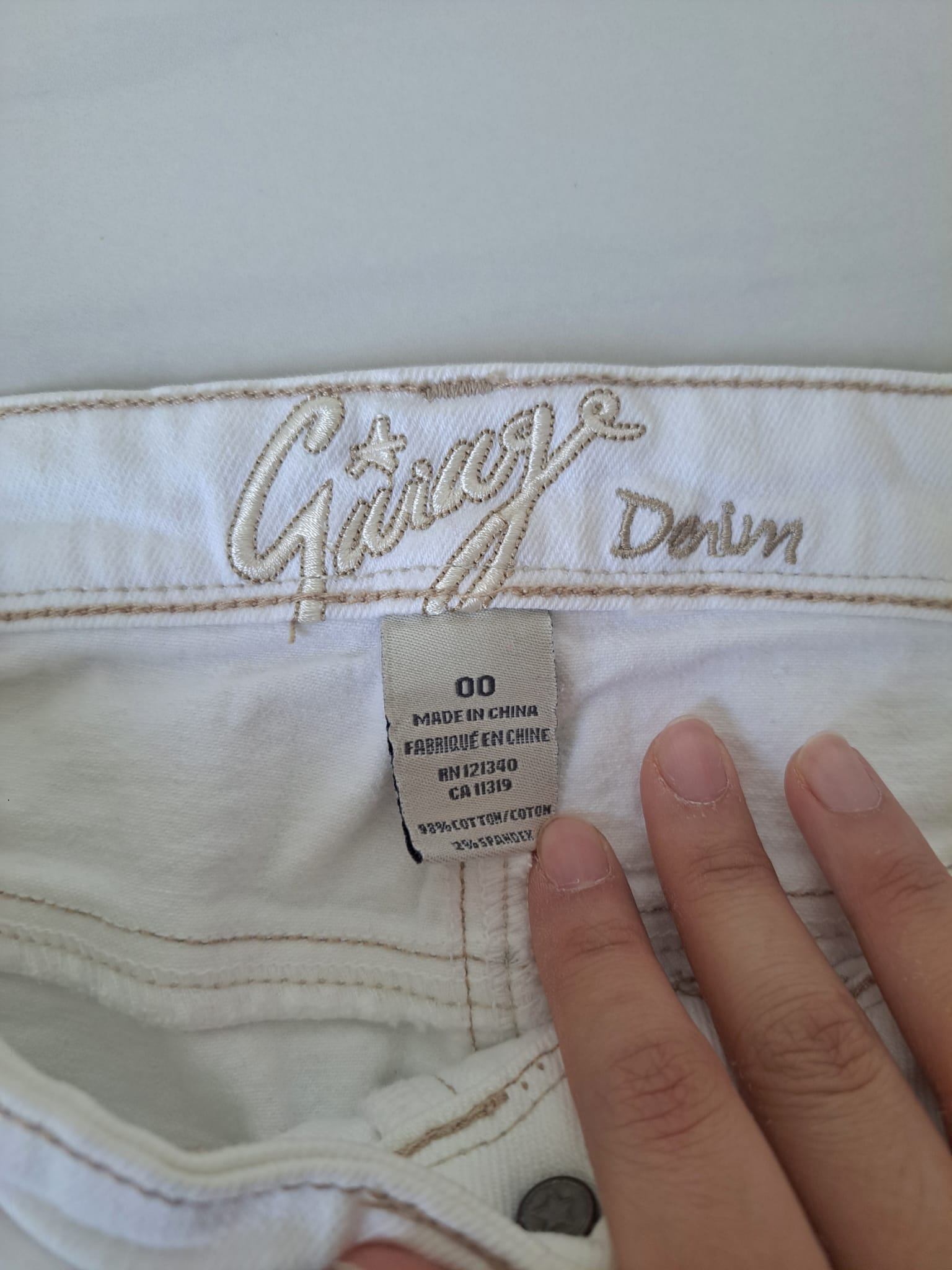 🤍 Y2K Garage White Low Rise Denim Mini Skirt - photo 4