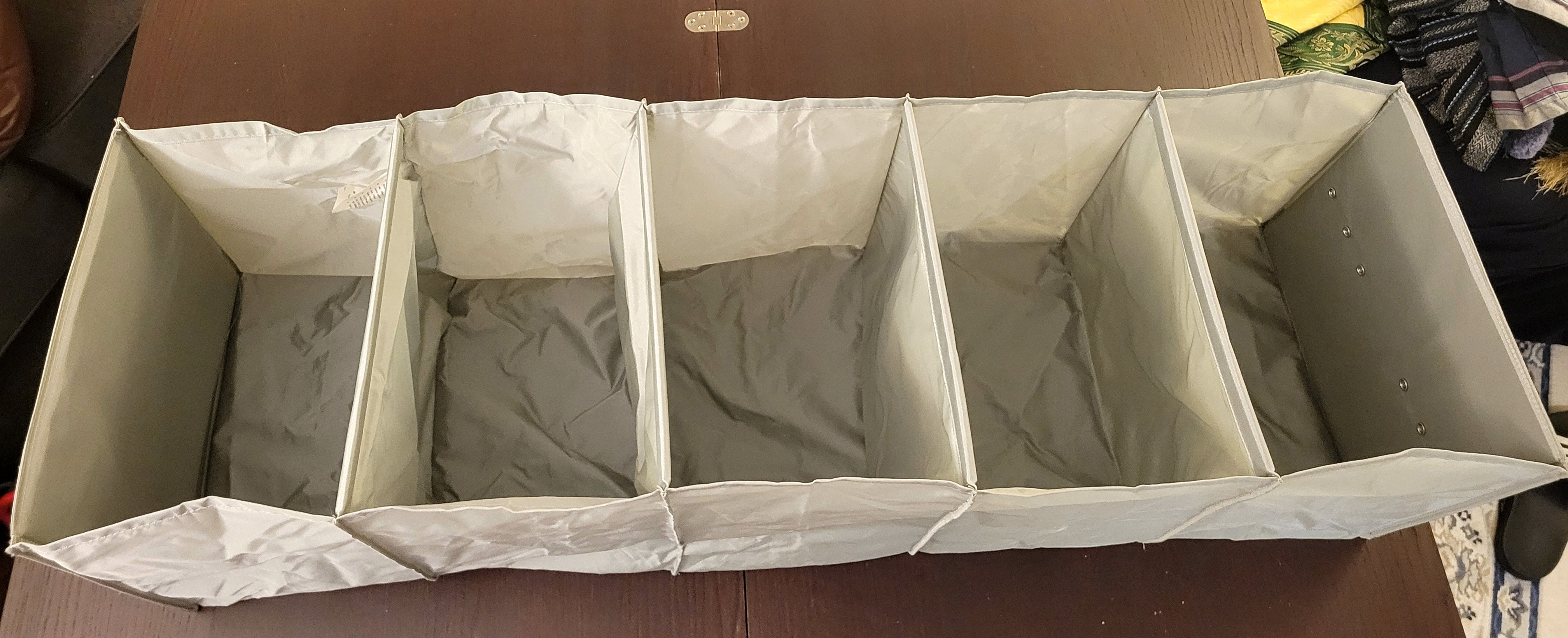 Large Grey Collapsible 5-Shelf‎ Hanging Organizer
