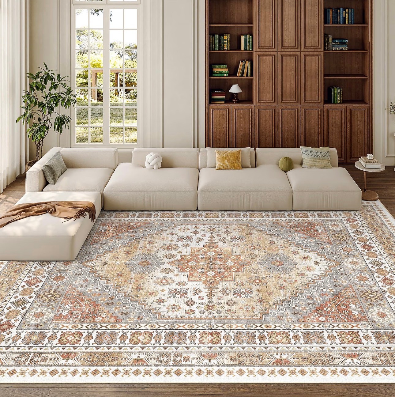 zesthome 9x12 Area Rug Large Washable Low Pile Stain Resistant - photo 2