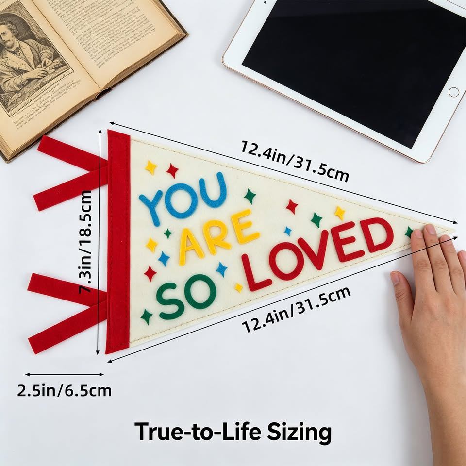 You Are So Loved Felt Pennant – Nursery Wall Decor - photo 2