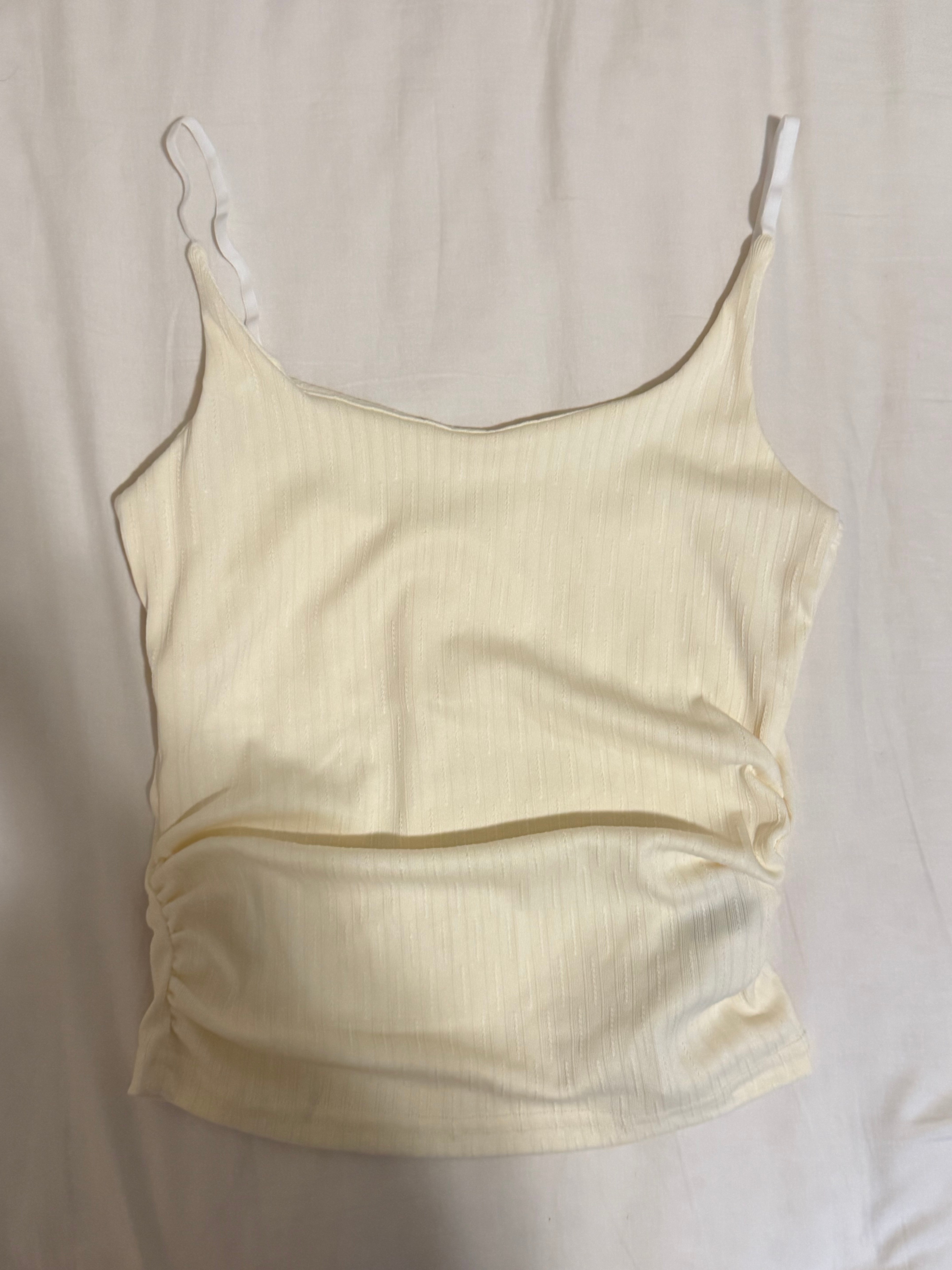 DAZY Ruched Ribbed Cami Top – Size M