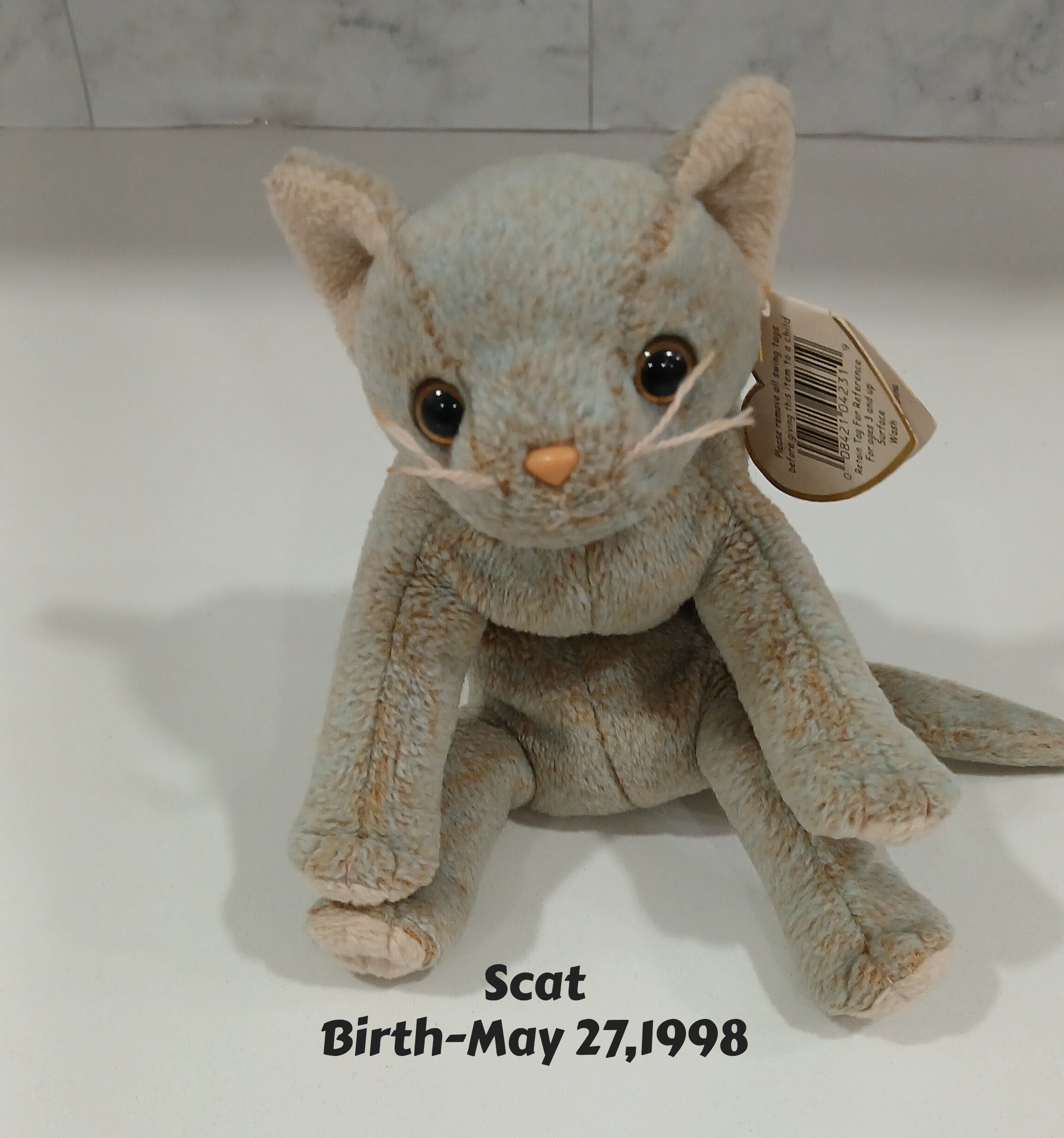 Ty Beanie Baby Scat With Birth Tag ,Like New